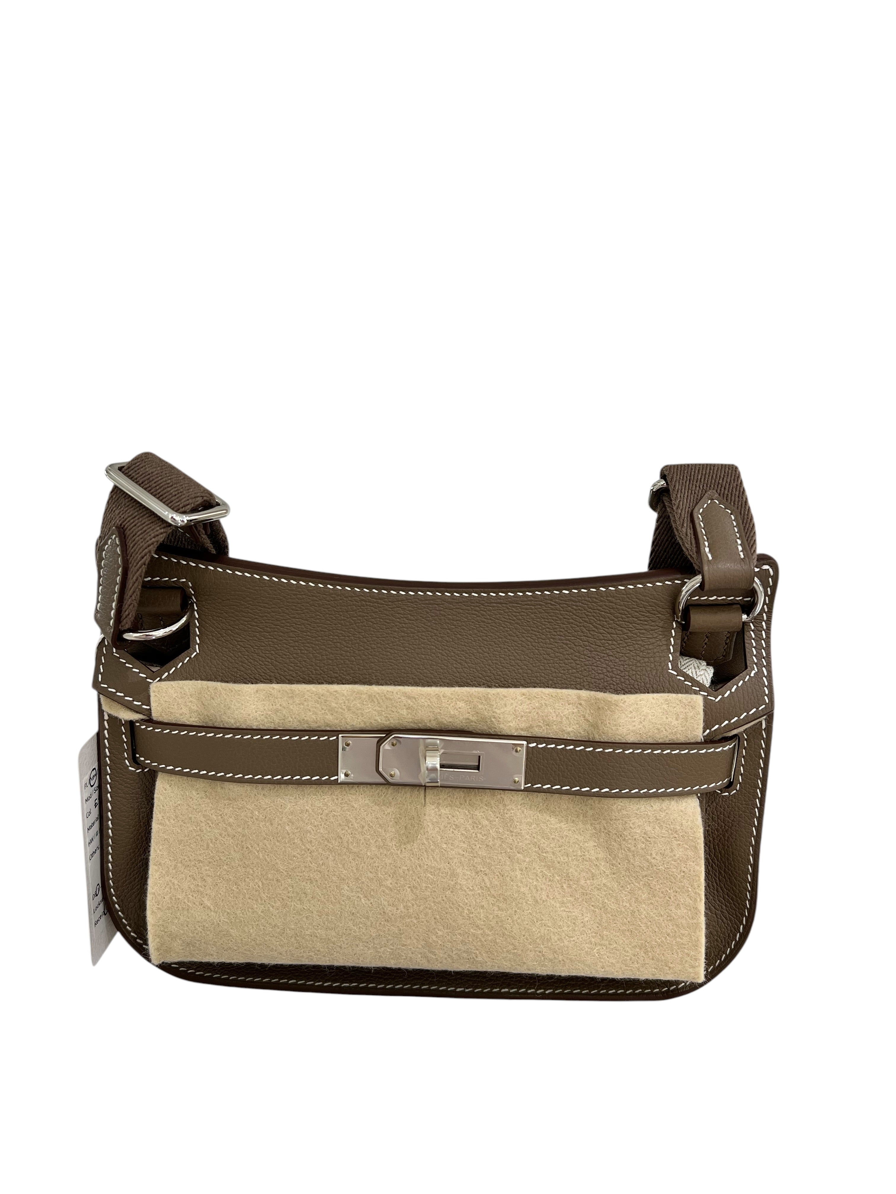 Hermes Mini Jypsiere Etoupe Clemence PHW #W - Full set / New SYC8395H