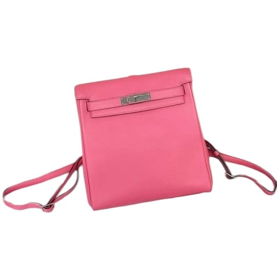Hermes Kelly Ado Backpack Rose Azalee PHW SYCYB1071