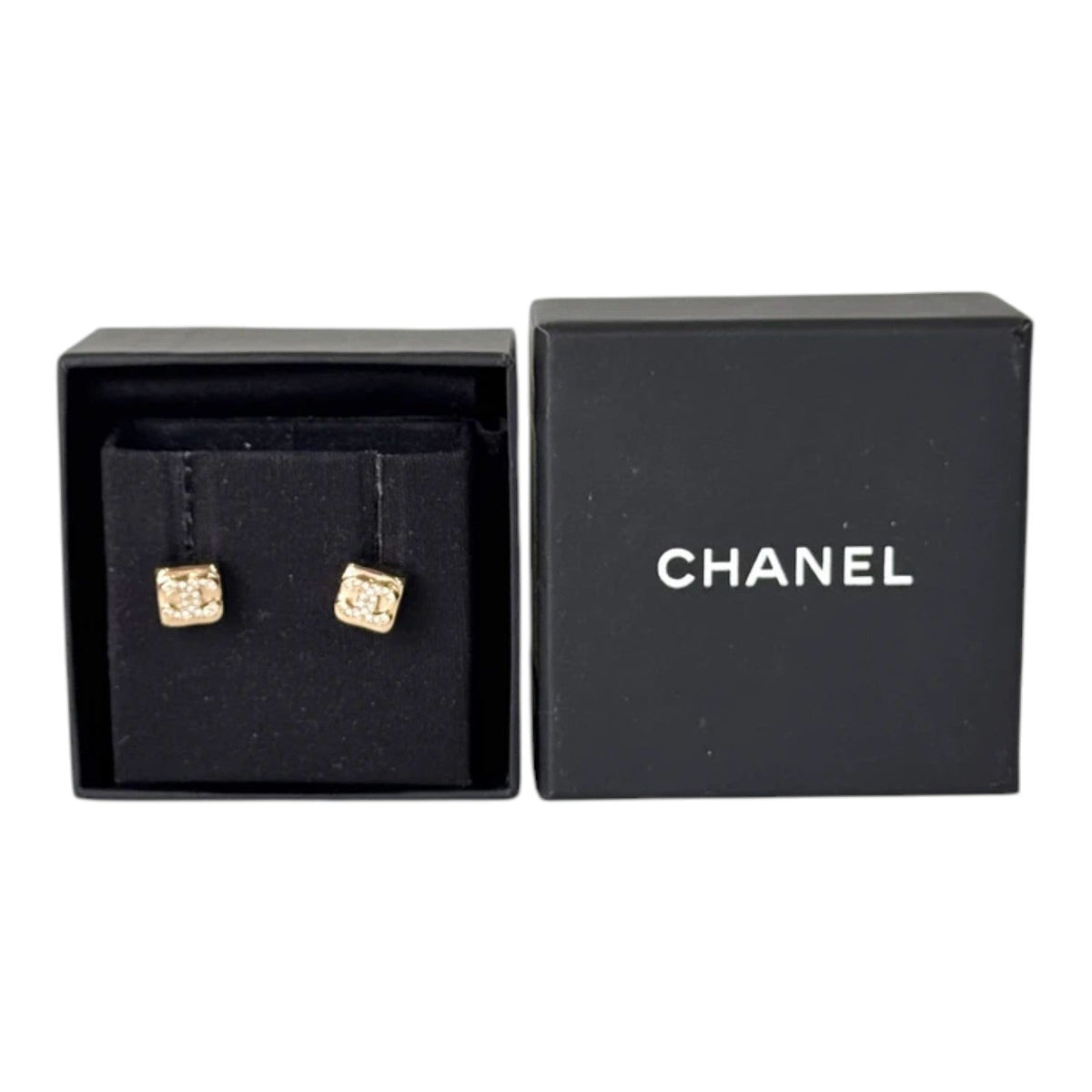 Chanel Square CC Earrings - in box