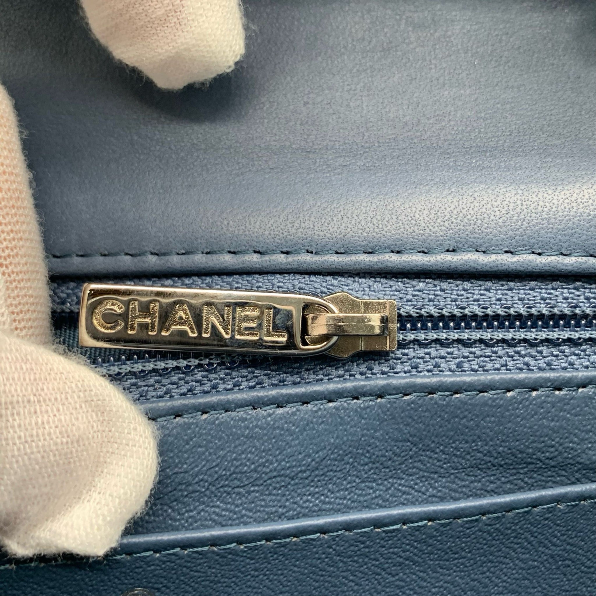 Chanel Classic Flap Large Mini Haze Blue Silver Hardware Bag image 34