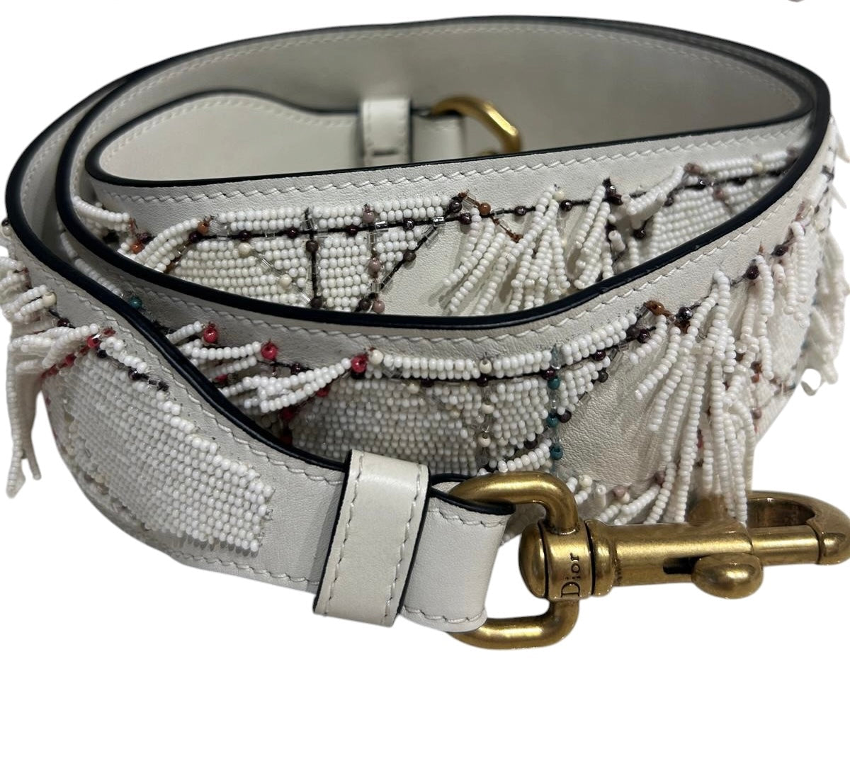 Dior Medium Fringe Lady Dior with Gold Hardware