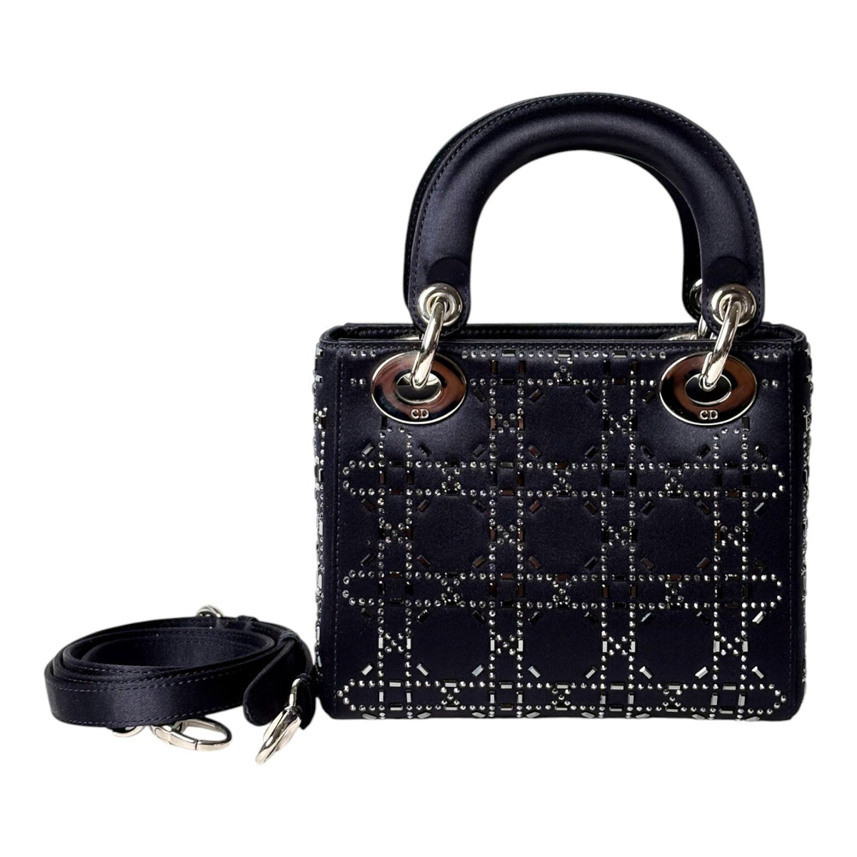 Dior Lady Dior Mini Bag with Crystal Embellishment