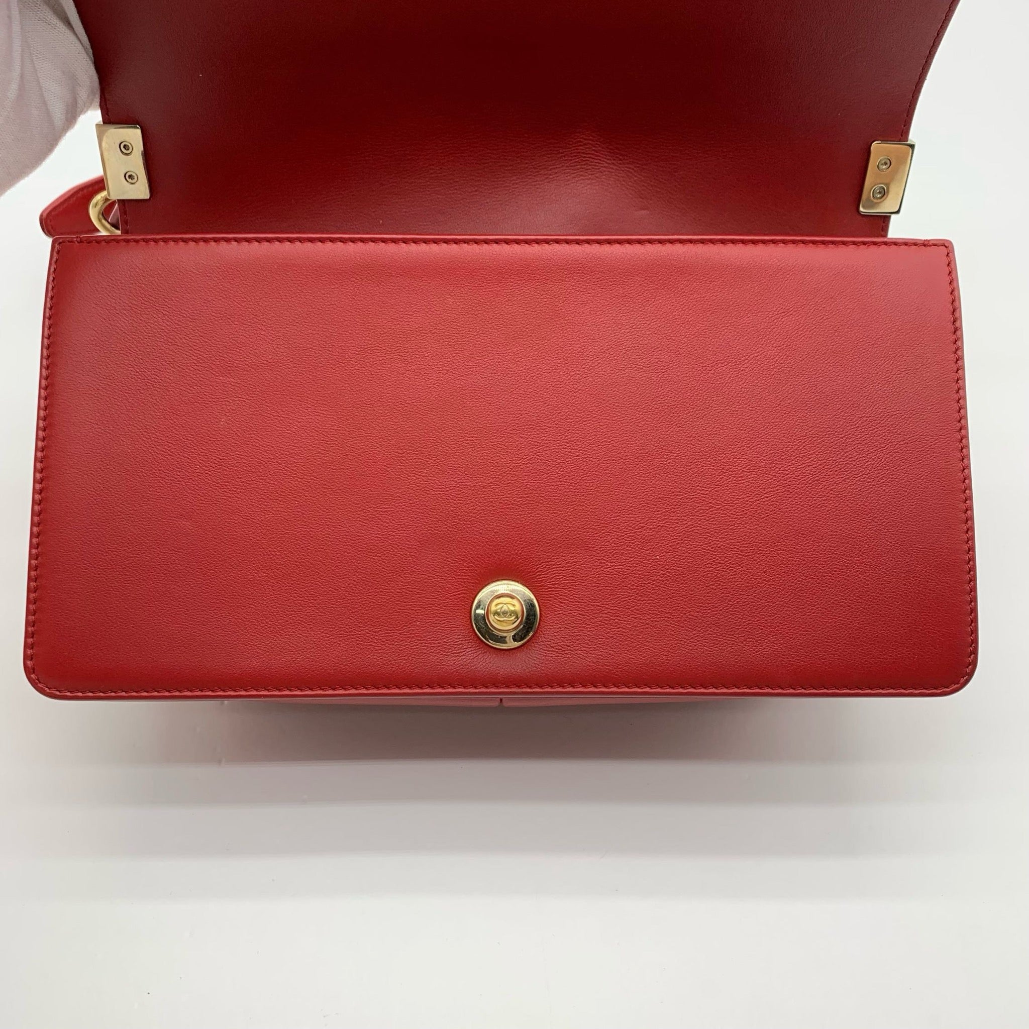 Chanel Boy Medium Flap Bag Red image 36