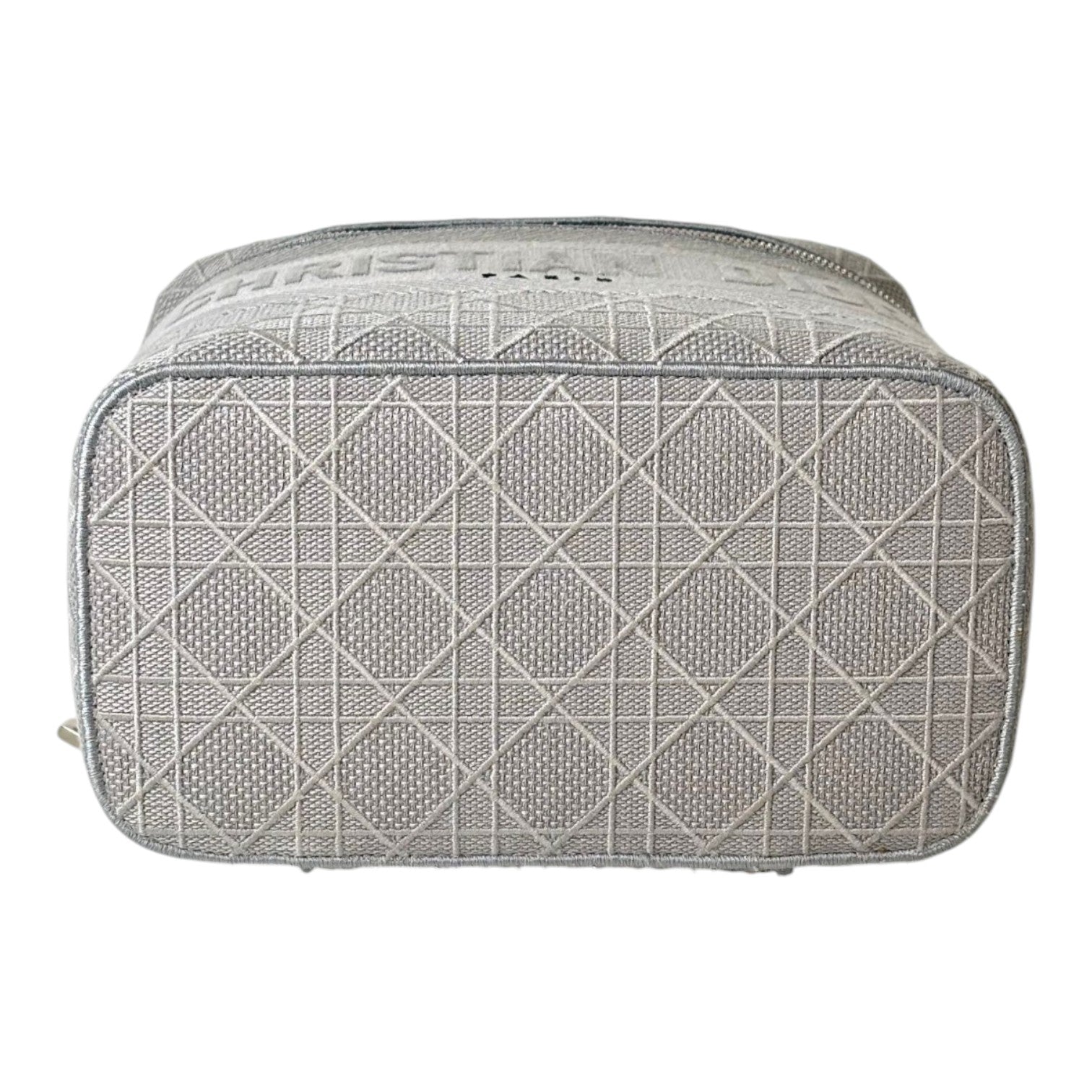 Dior Grey Canvas Vanity Case Bag
