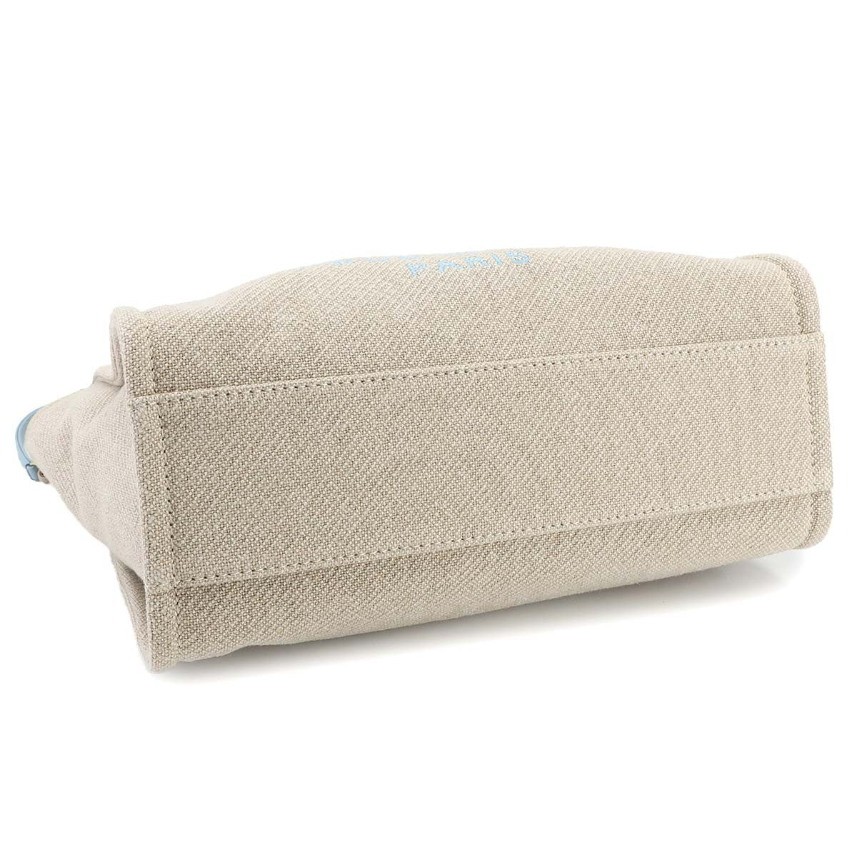 CHANEL Deauville MM Chain Tote Bag Canvas Leder Beige A67001 Handtasche 902995654