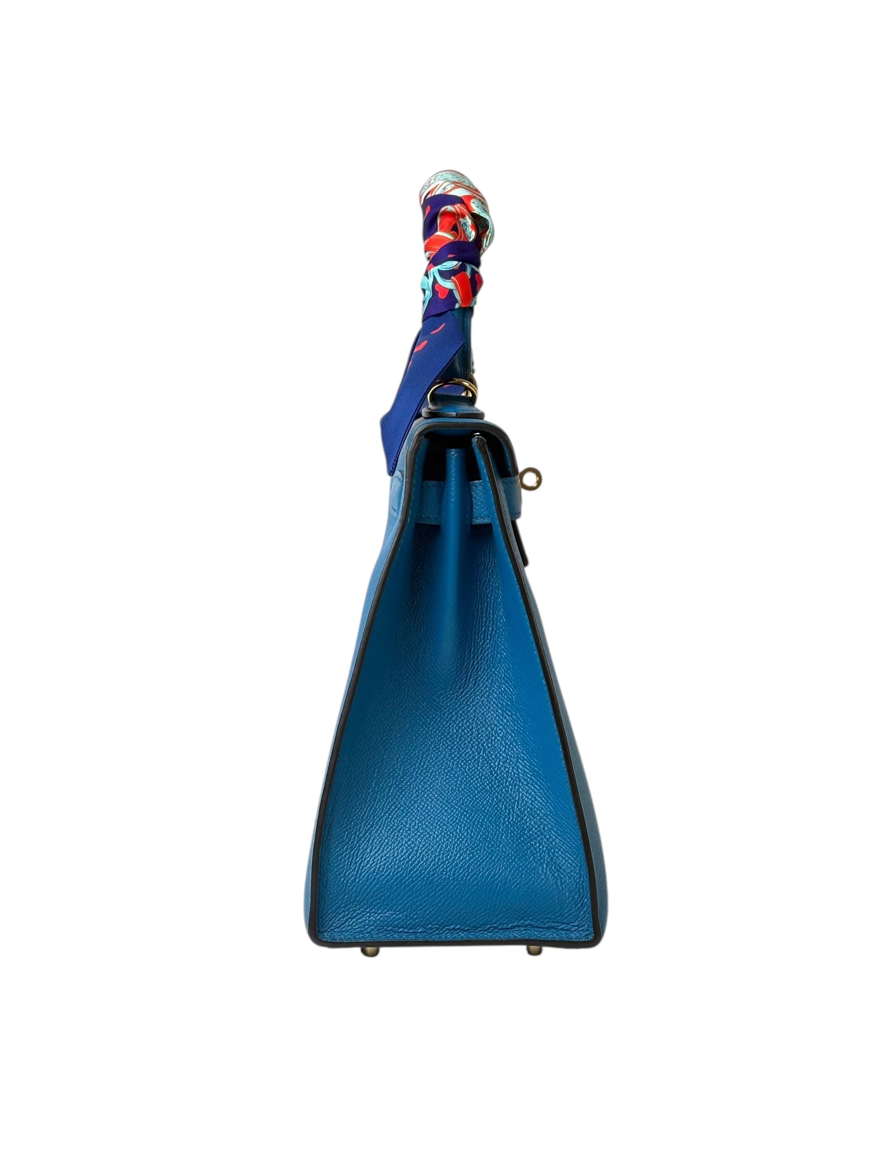 Hermes Kelly Bag 28cm Epsom Blue