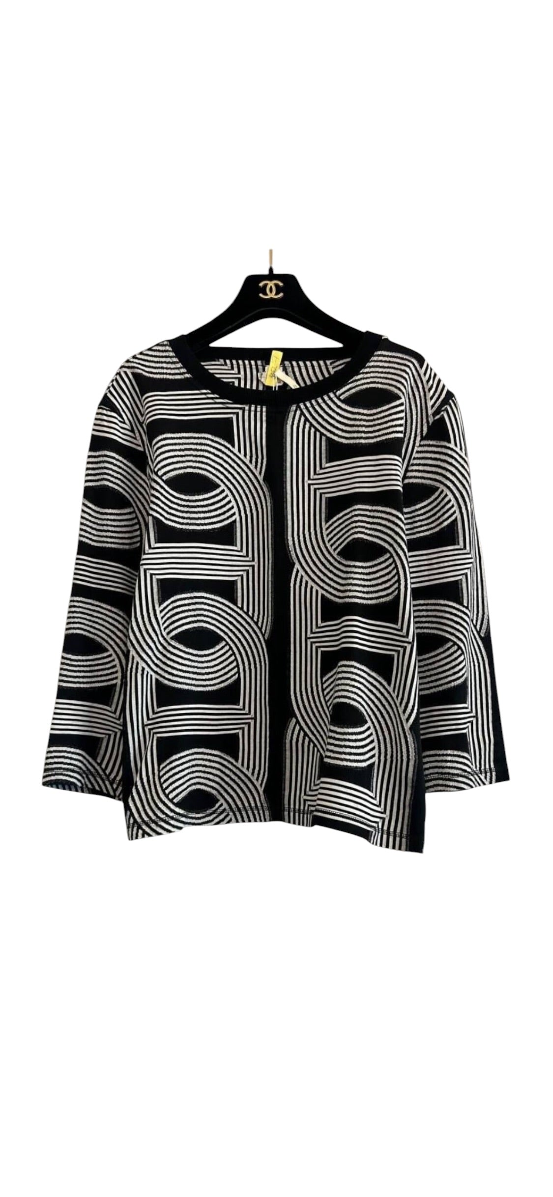 Hermes Chaine Dancre Top Black/White Sz44 DLT7537