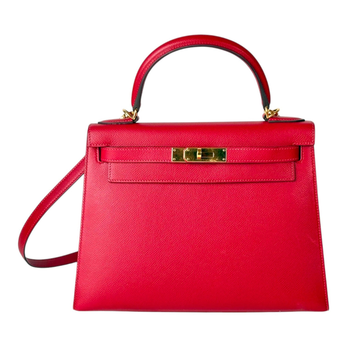 Hermes Kelly 28cm Bag in Red Epsom with GHW