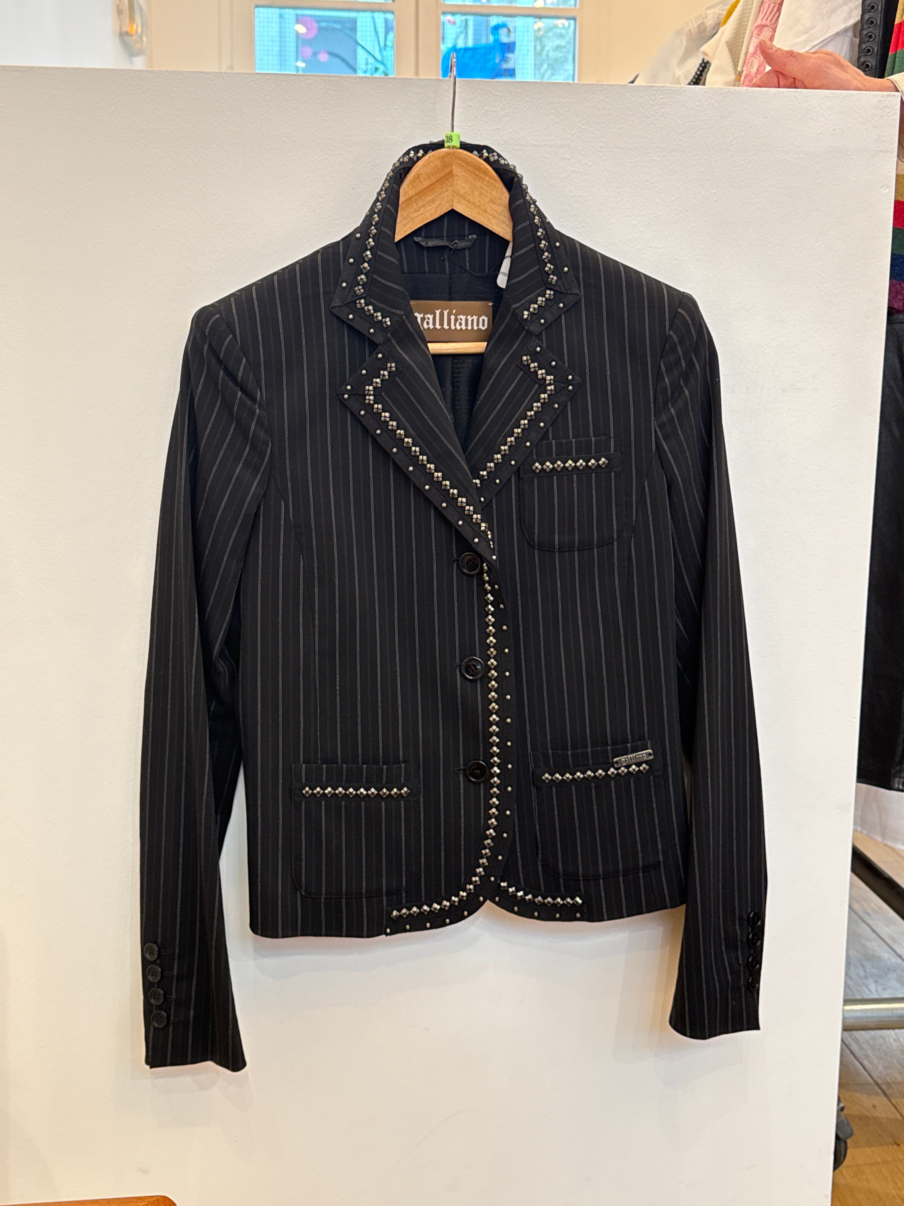 John Galliano Grey stripped jacket AGC3662