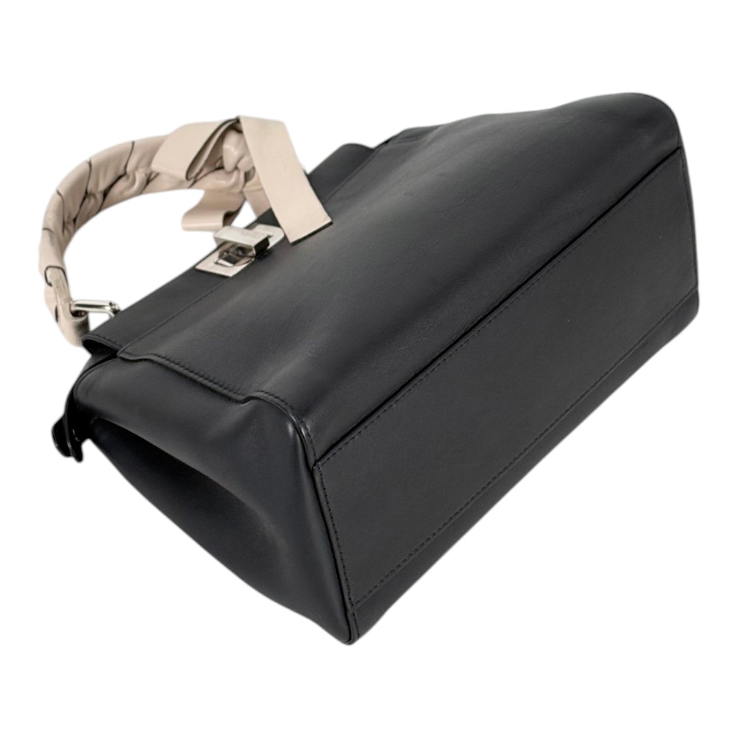 Fendi Mini Peekaboo Navy/Cream Handle Bag