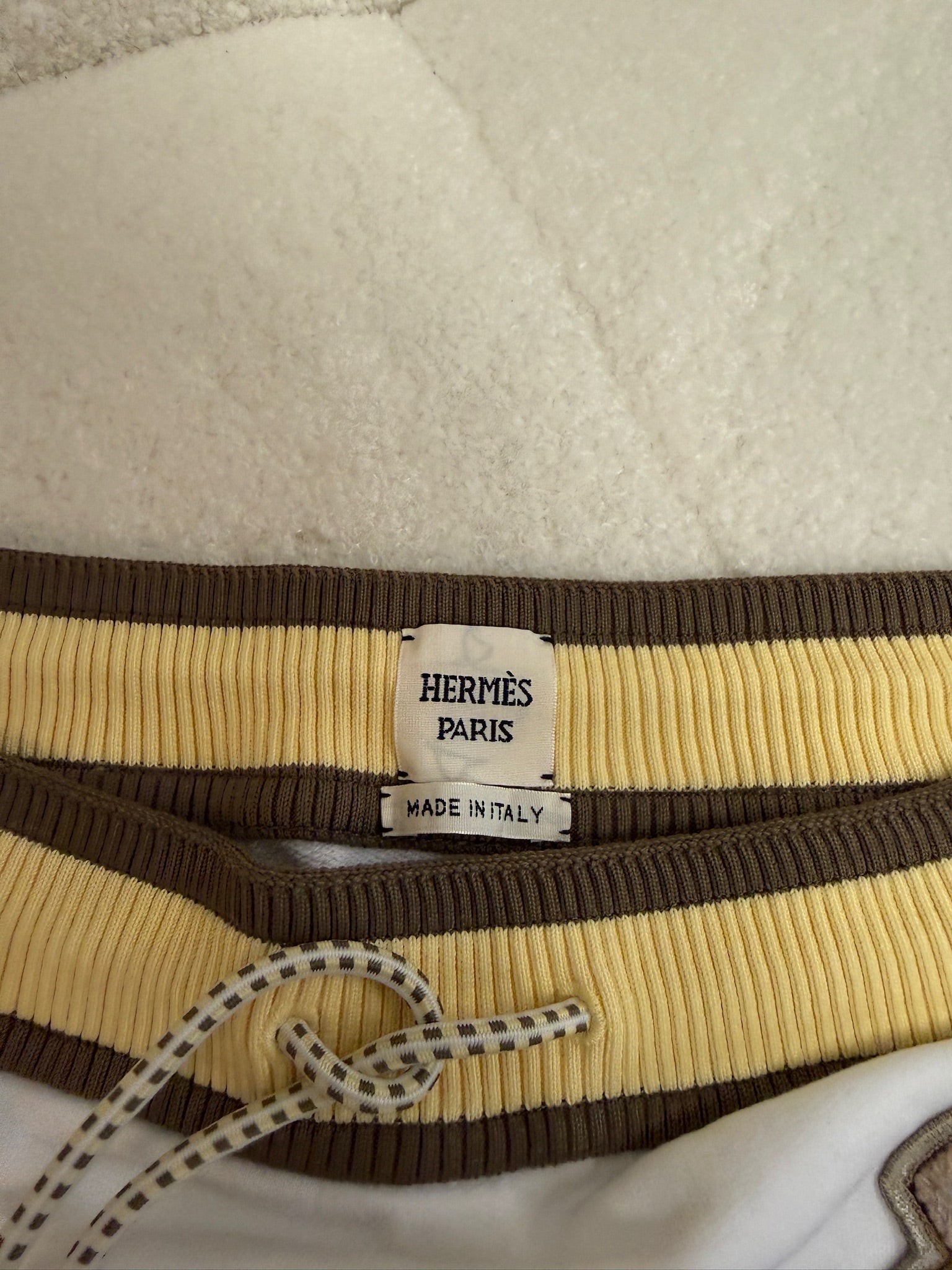 Hermès Mini Skirt with Belt - White