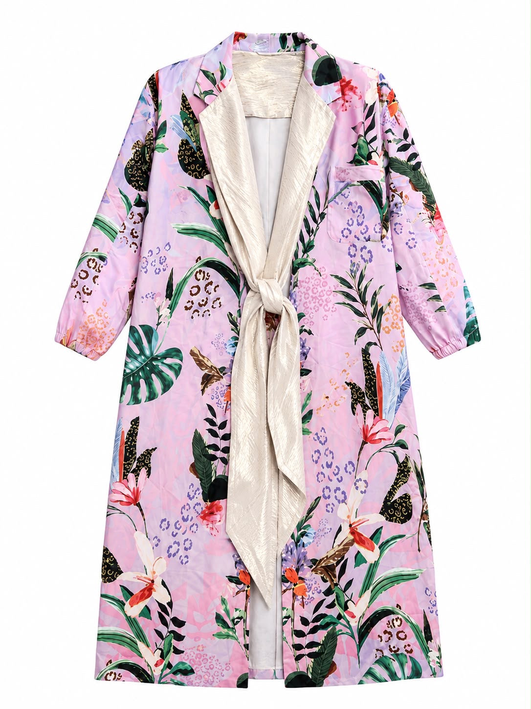 JACKET SCARLETTA MAXI LEO PURPLE FLOWERS GRADIENT MCL12991