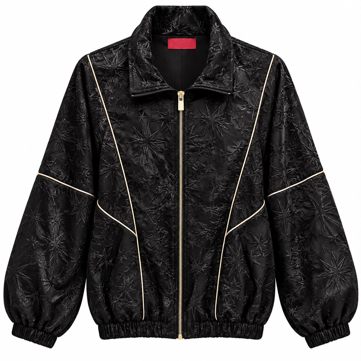 BOMBER CHERIE BLACK TULLE STAR EMBROIDERY MCL13530