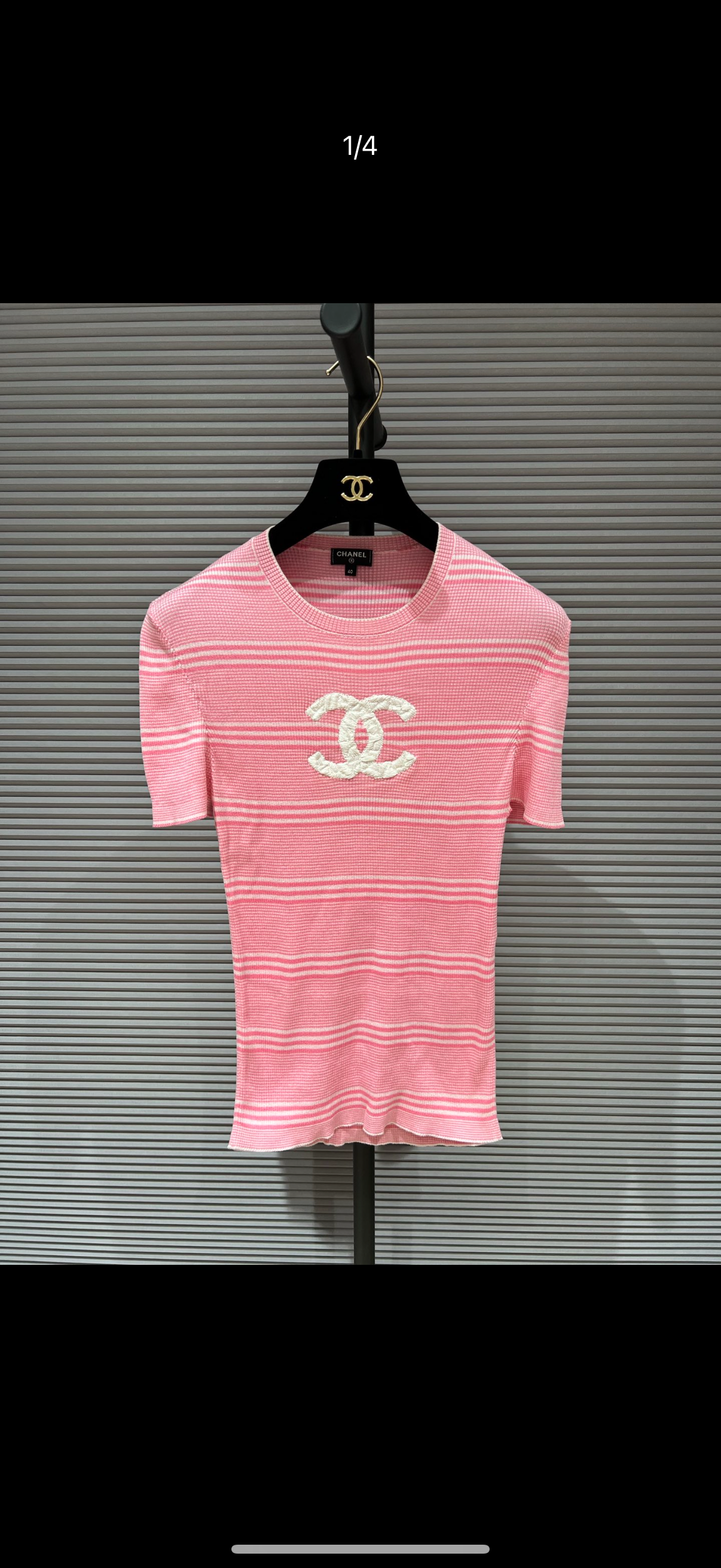 CHANEL PINK TEE CC 40 FT101578