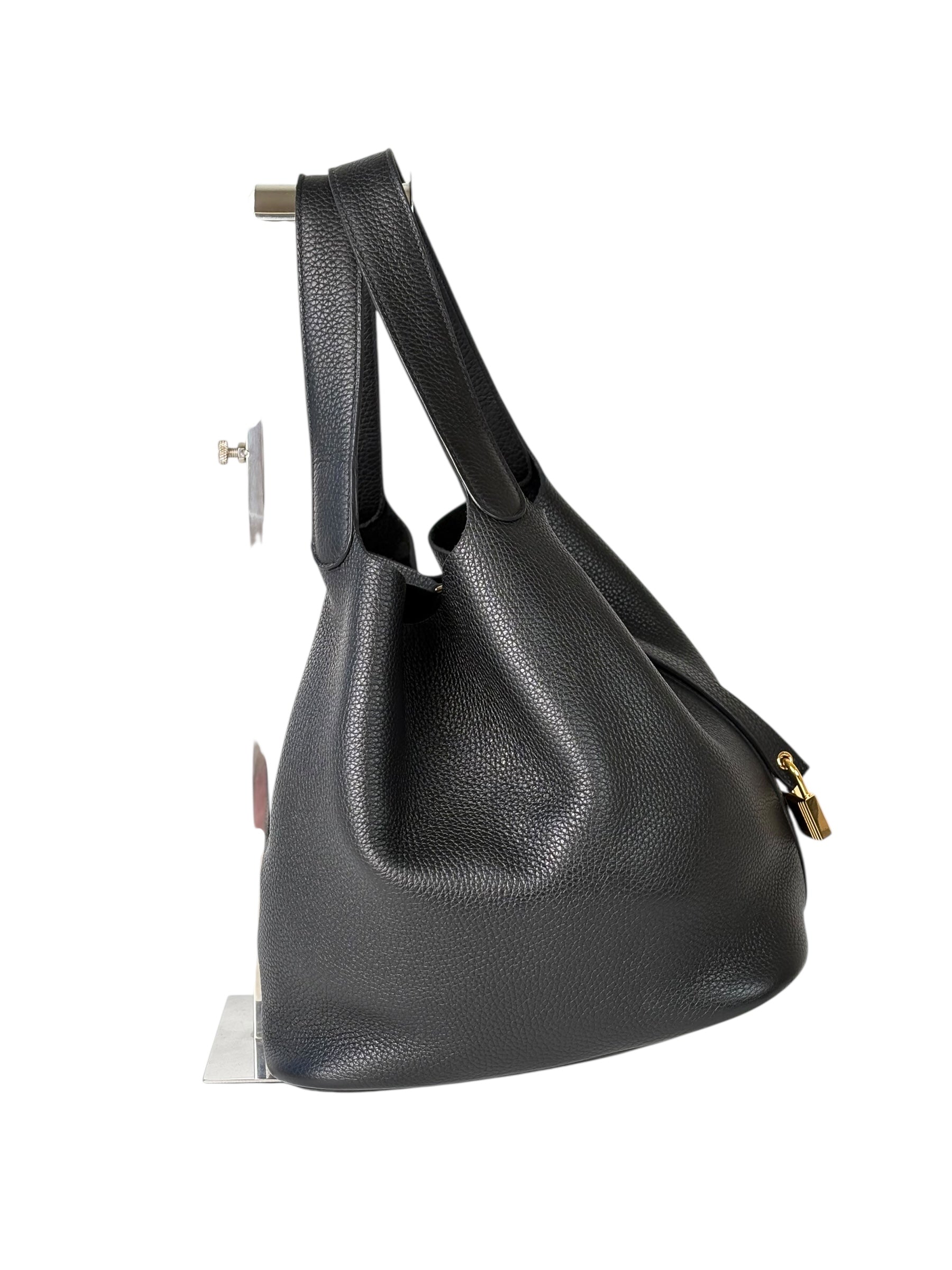 Hermes Picotin 26 Black TC with GHW