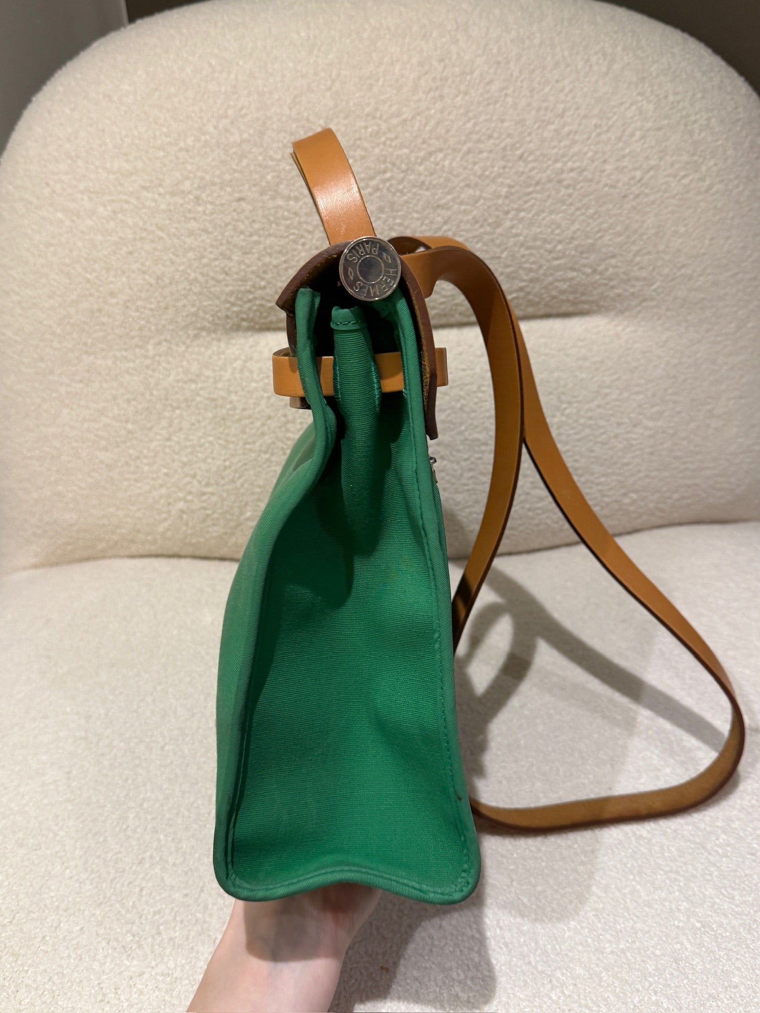 Hermès Herbag Zip 31 Bambou & Leather Tote - X Stamp