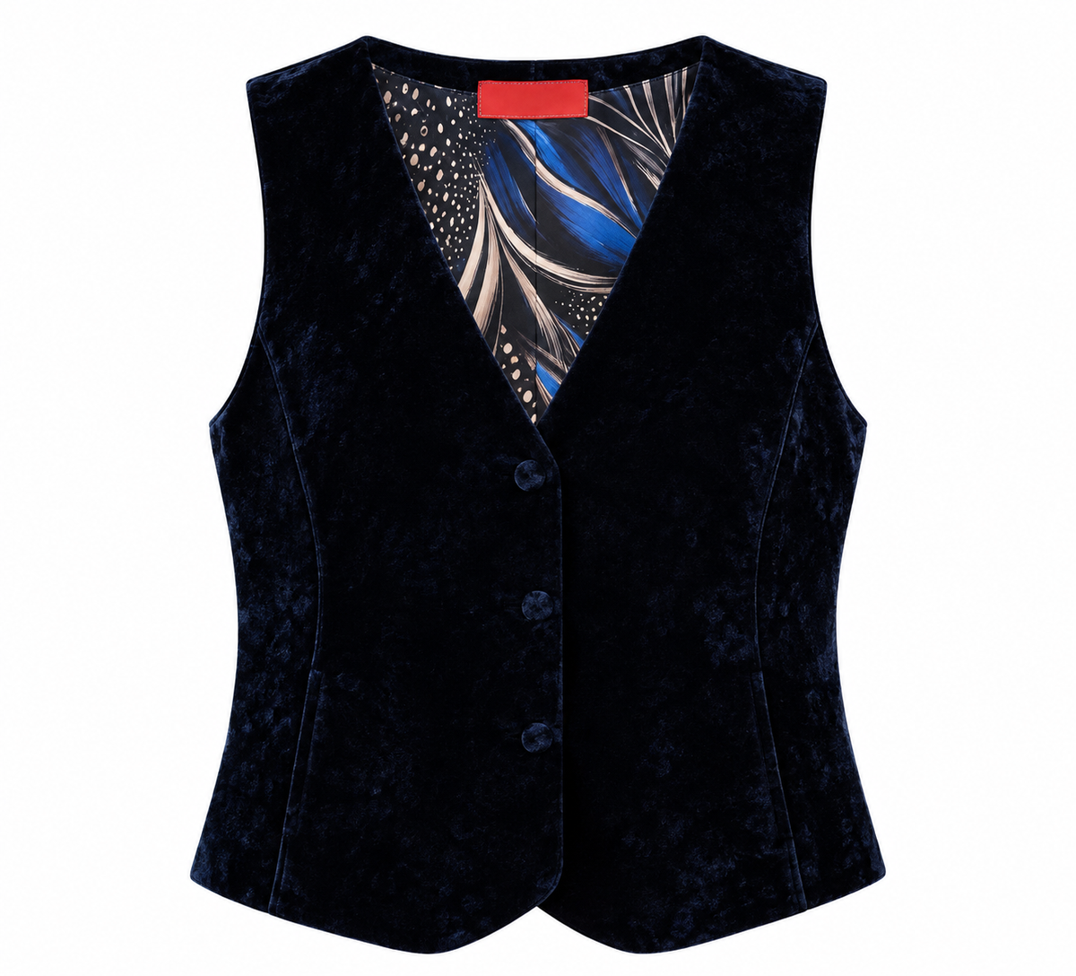 WAISTCOAT VELVET NIGHT BLUE PLUME LINING MCL13476