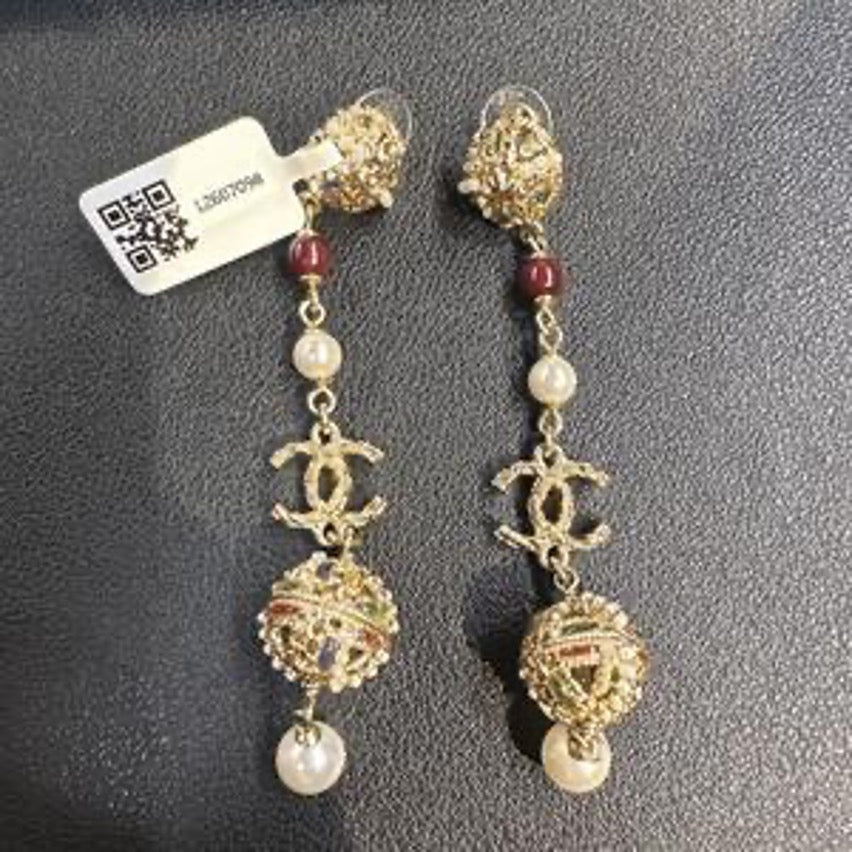 CHANEL Egyptian Ball Shoulder Earrings LZ607098