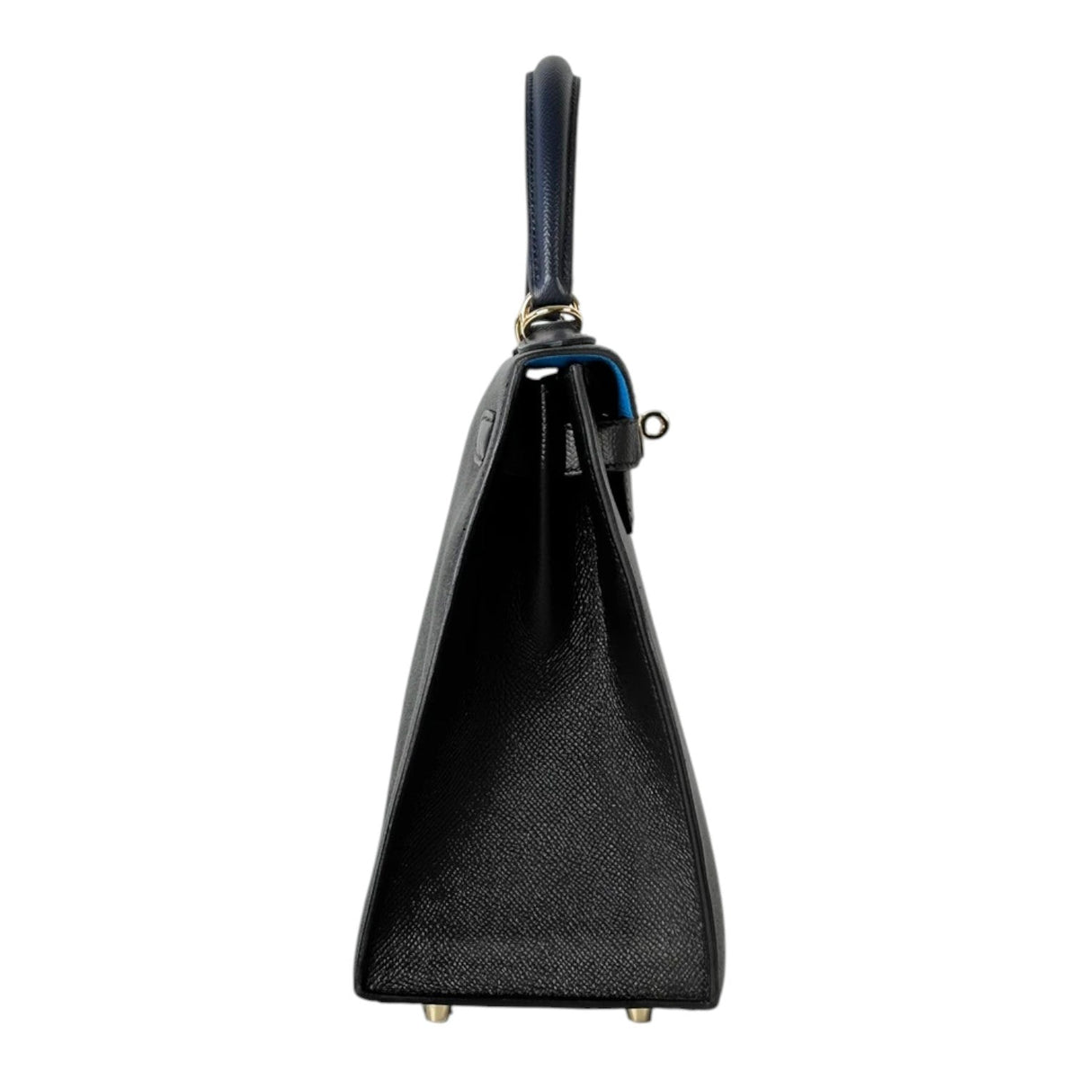 Hermes Limited Edition Kelly 28 Casaque in Black/Indigo Bag