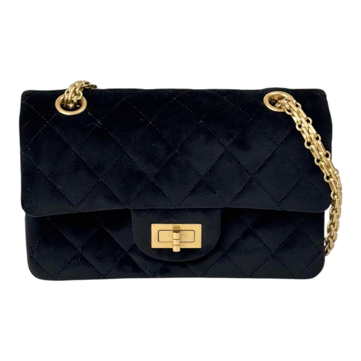 Chanel Black Velvet Mini Re-Issue Bag