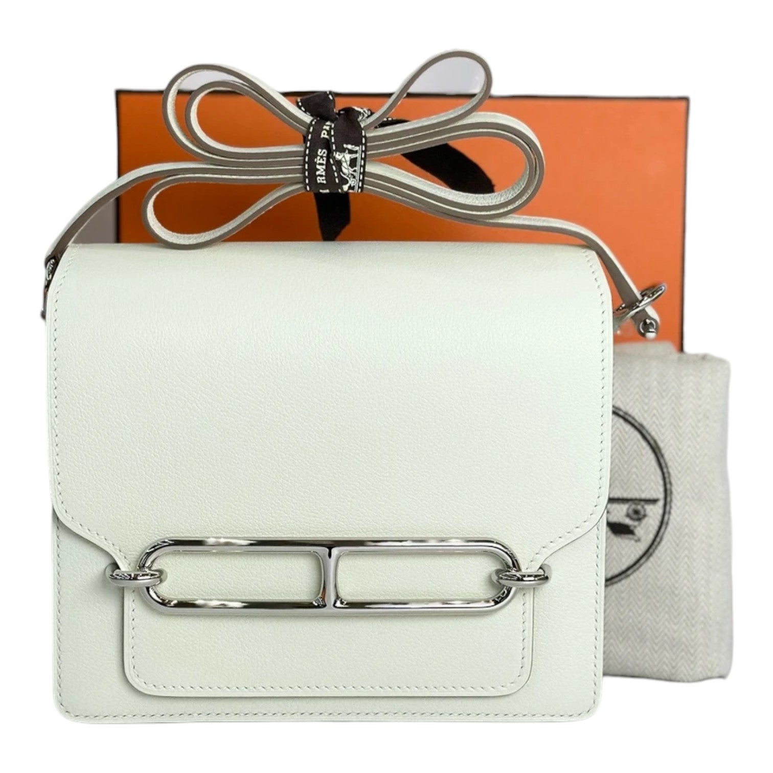 Hermes Mini Roulis Bag in Verso Mushroom & Biscuit Evercolor
