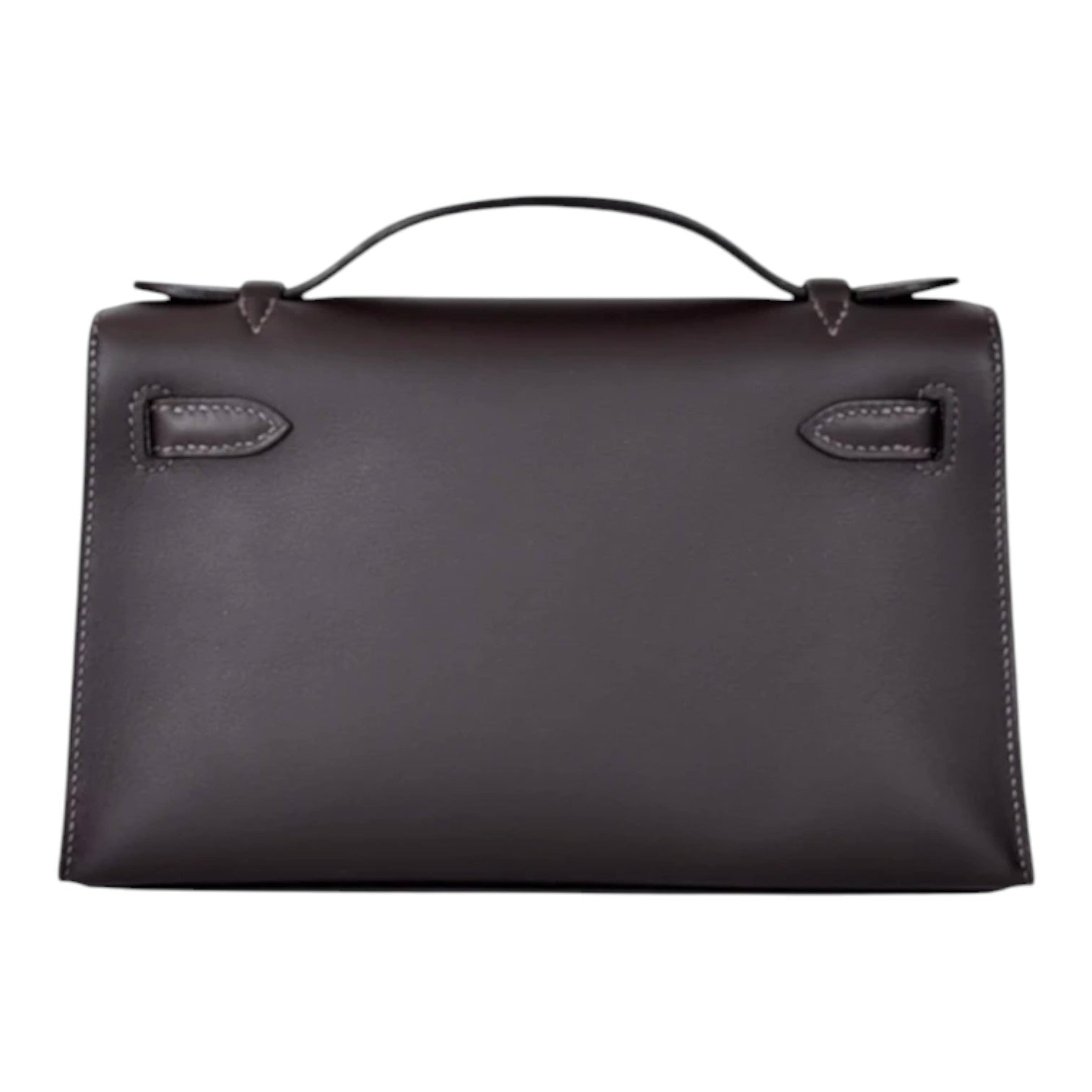 Hermes Kelly Pochette Bag in Swift T3 Bai Brun - Full Set - K Stamp