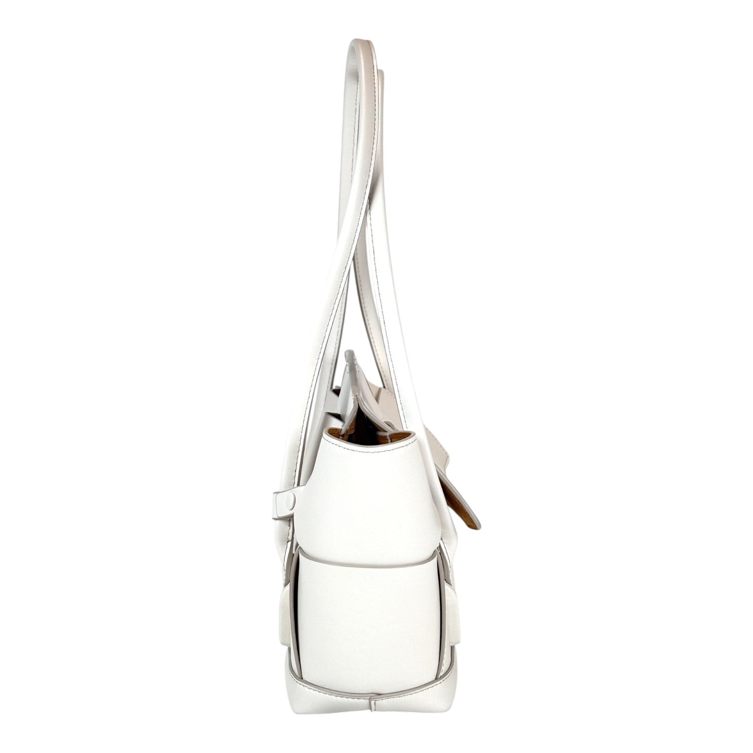 Bottega Veneta Arco Small White Bag - Full Set