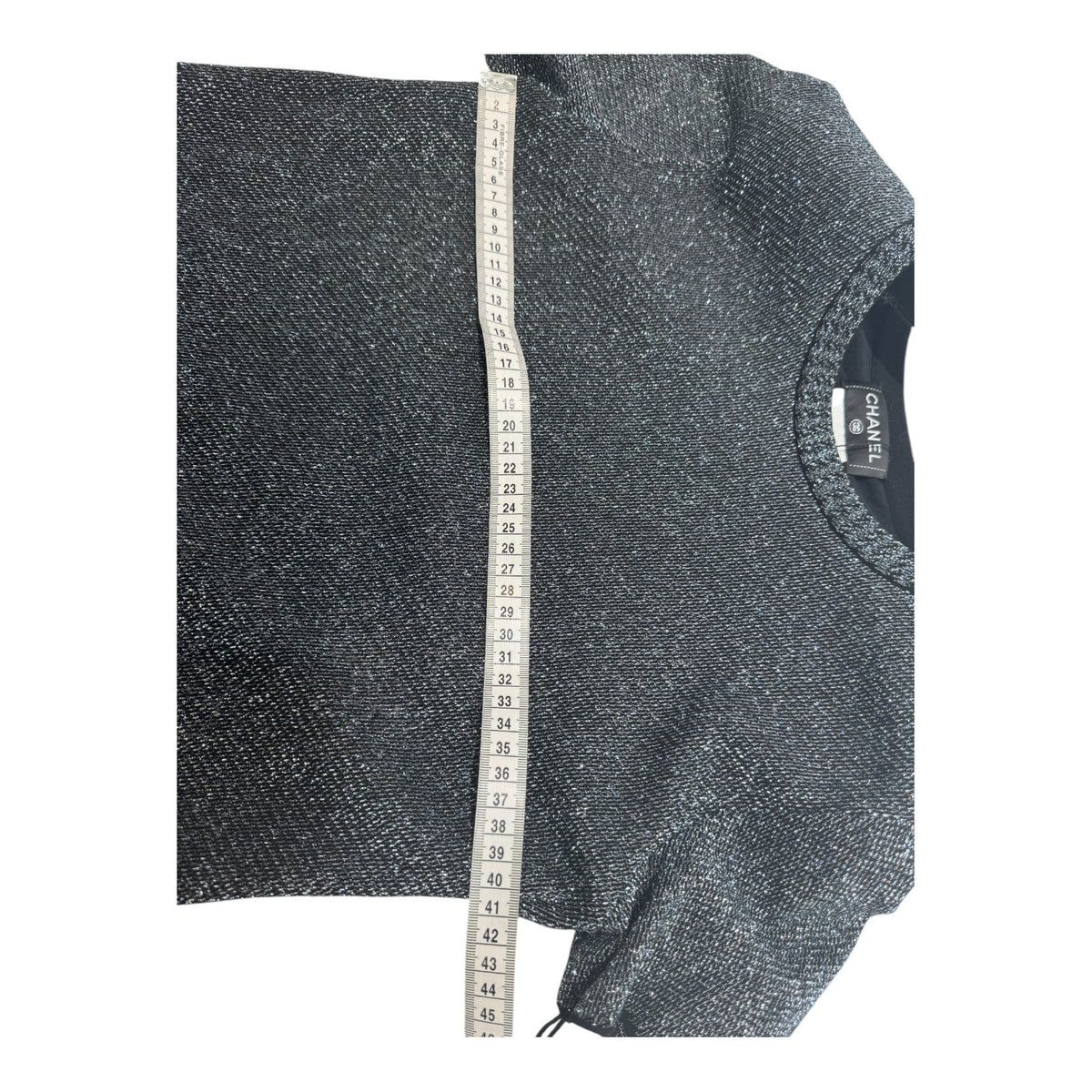 Chanel Metallic Fibre Knit Dress - size 40