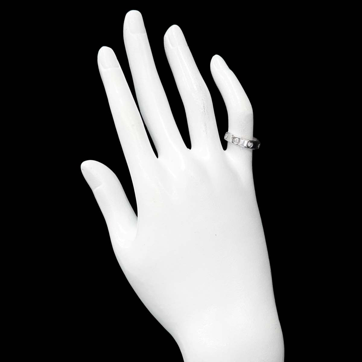 Cartier Mini Love Full Diamond Ring 18K White Gold 750 size48 4.5(US) 902973045