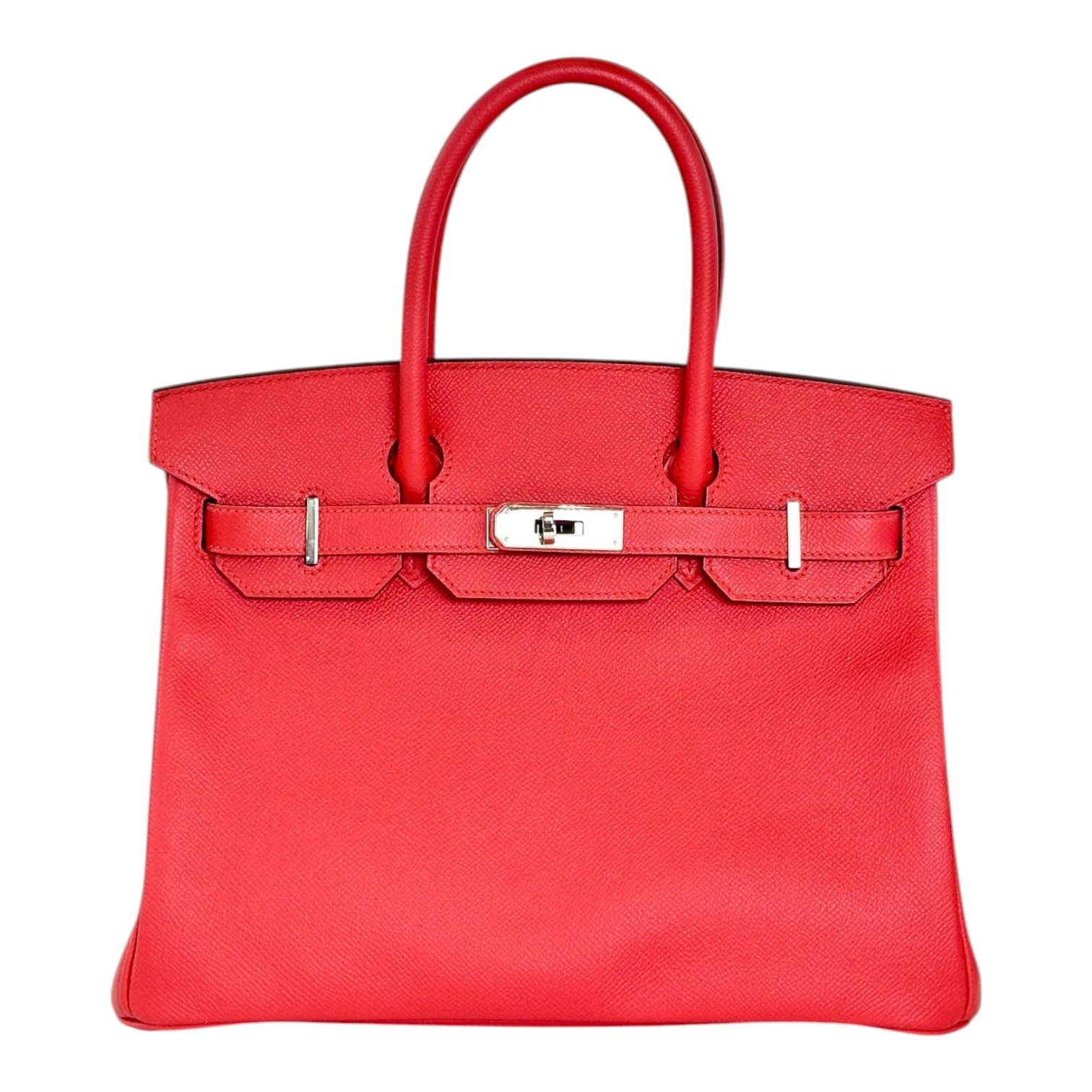 Hermes Red Birkin 30cm Bag in Epsom with PHW