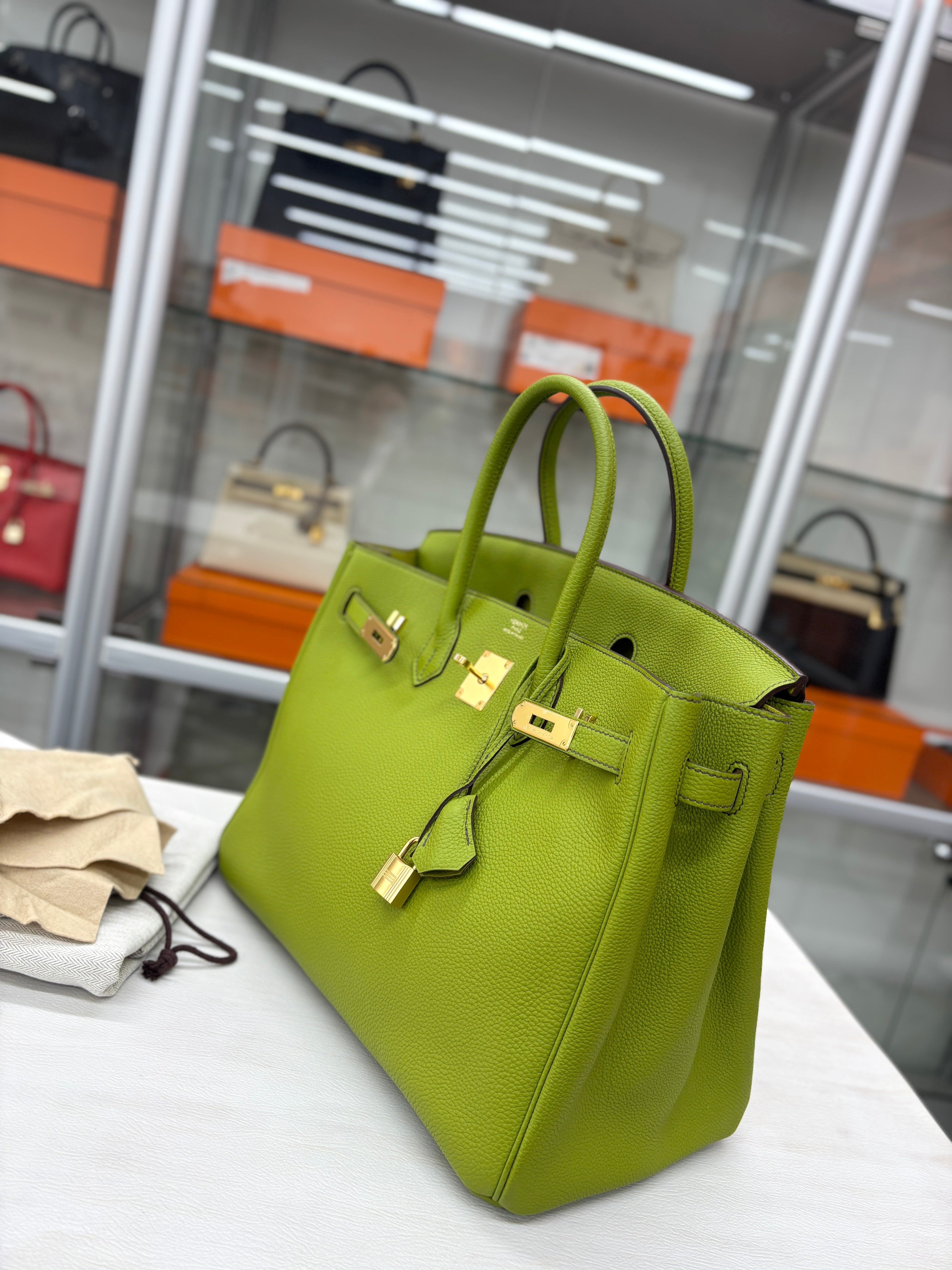 Hermès Birkin 35 Vert Anis Togo GHW