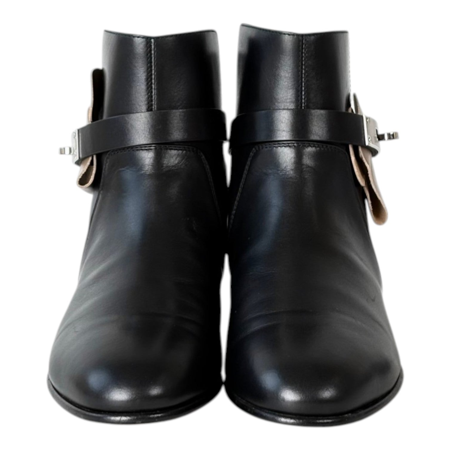 Hermes Black Kelly Boots Shoes #36