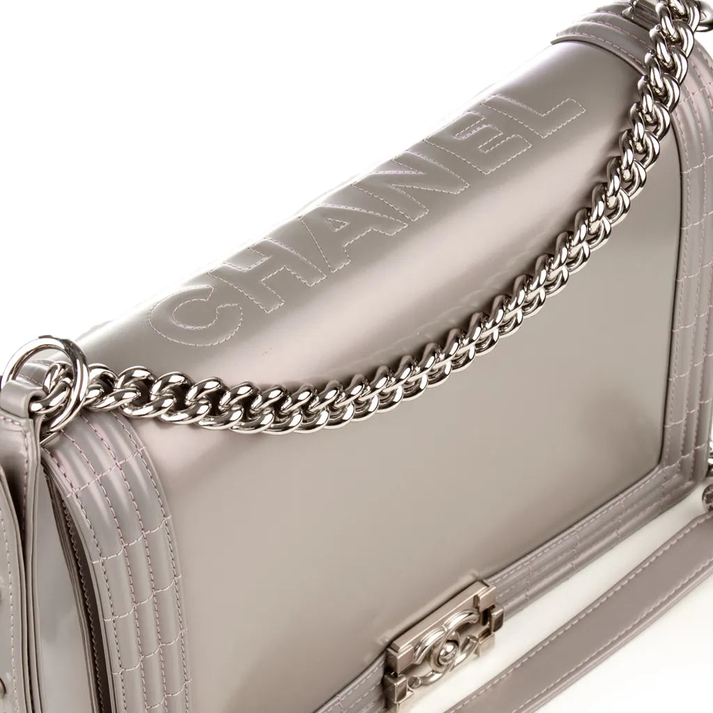 Chanel Iridescent Grey Large Boy SYC1627