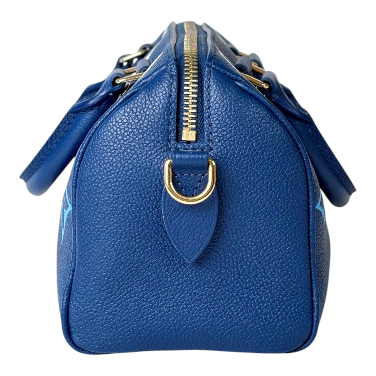 Louis Vuitton Speedy 20cm Blue Bag - Full Set