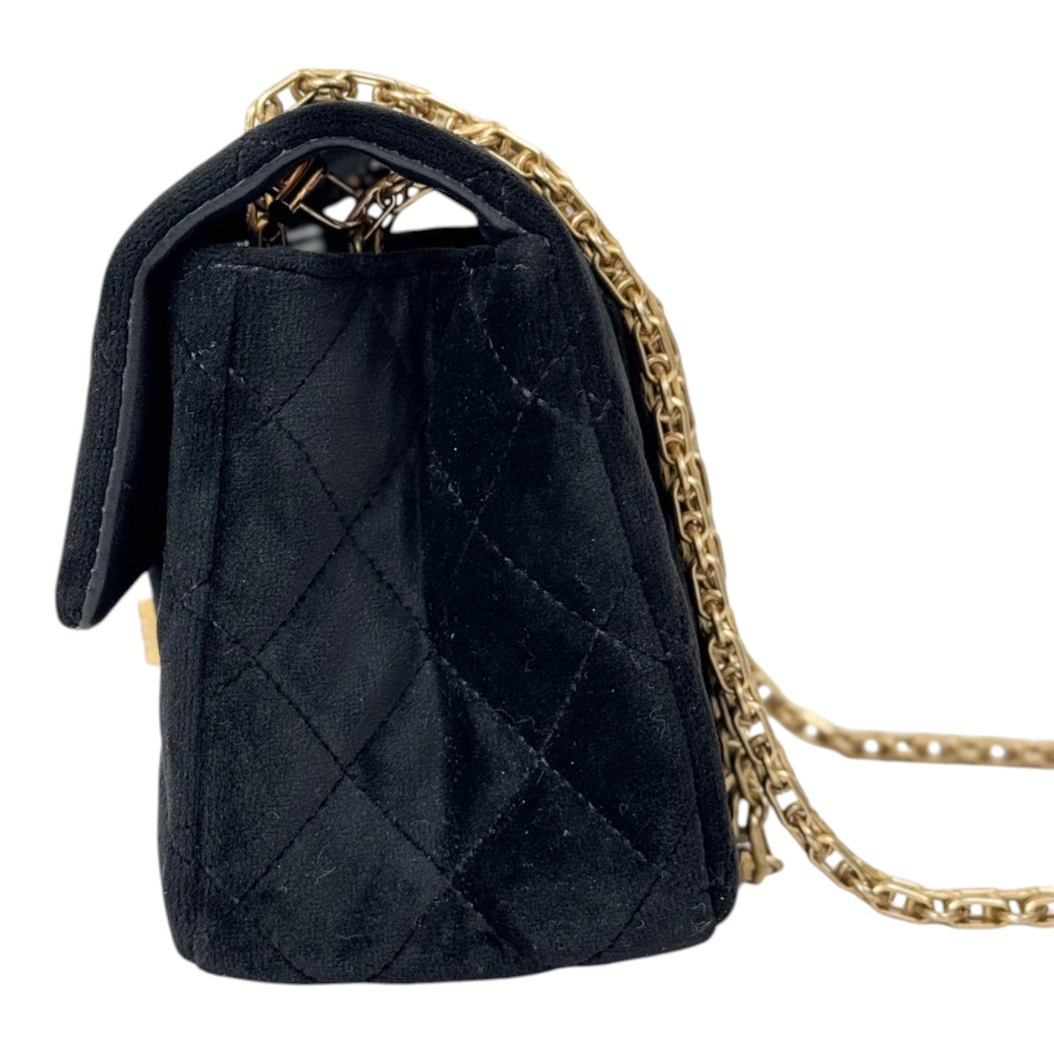 Chanel Black Velvet Mini Re-Issue Bag