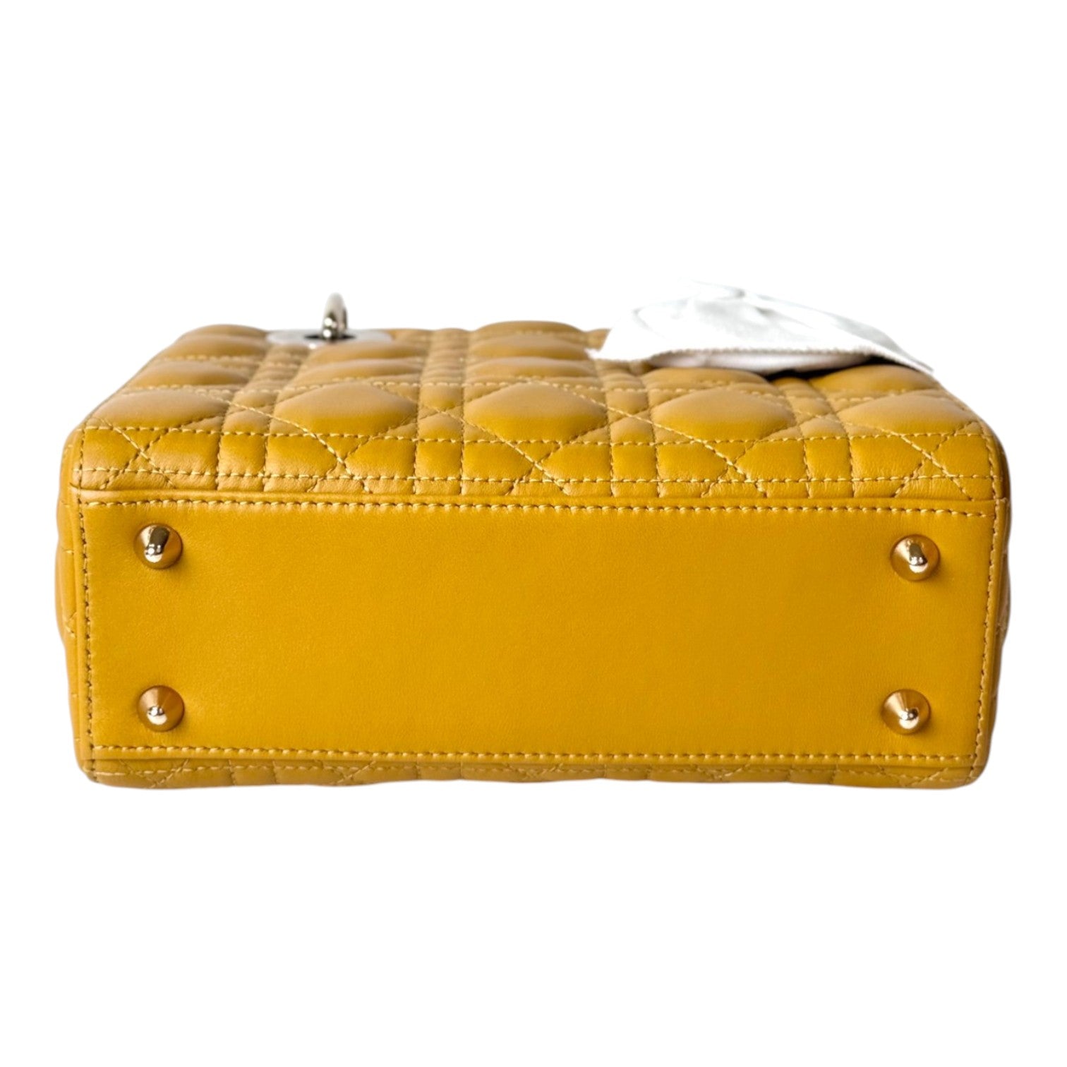 Dior Yellow Small Lady Dior Bag