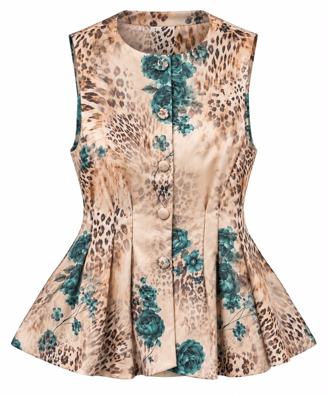 SHIRT COLLINS SUEDE LEO ROSES GREEN MCL13565