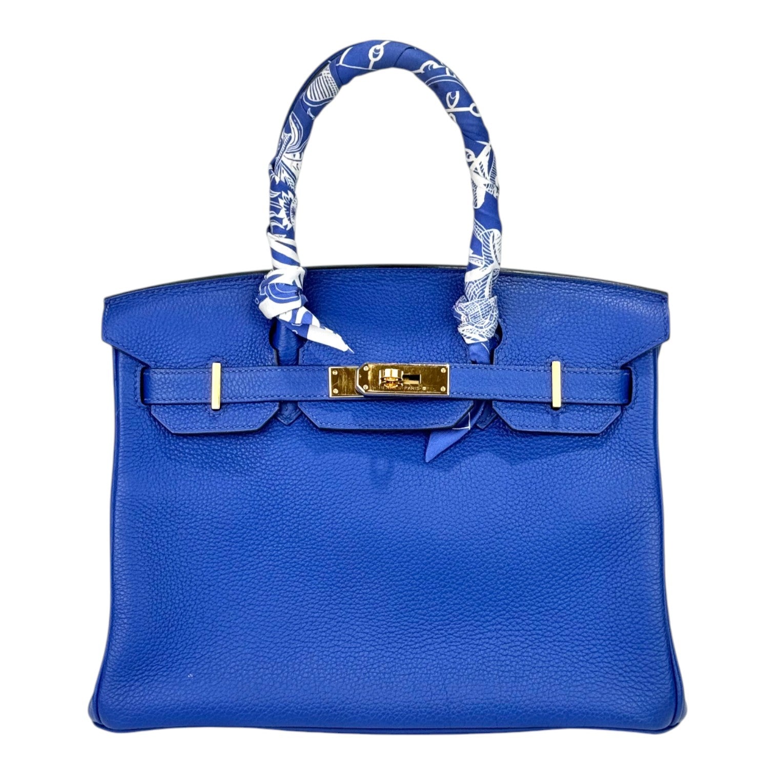 Hermes Birkin Blue Royal Togo Bag 30cm