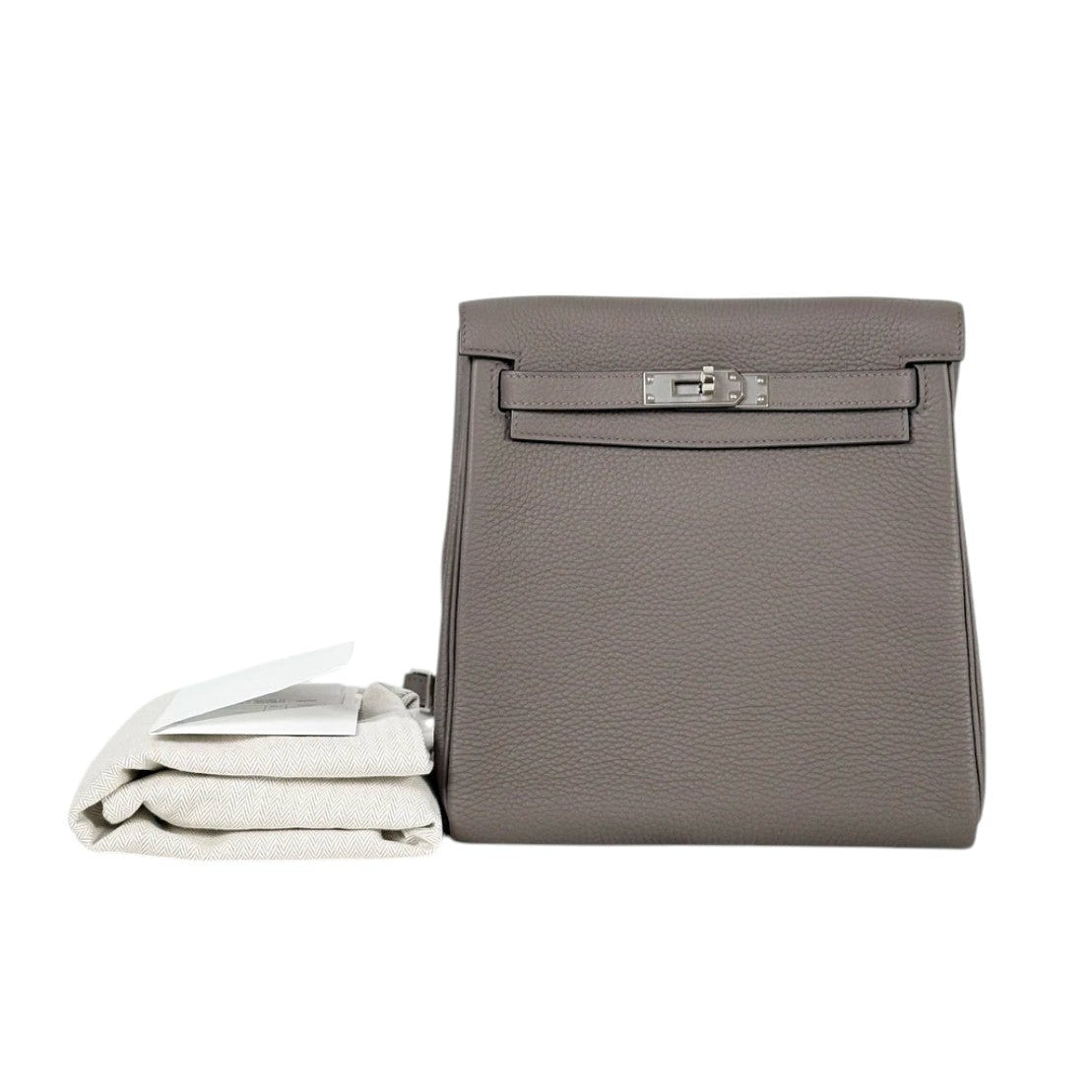 Hermes Kelly Ado in Etoupe Backpak with PHW
