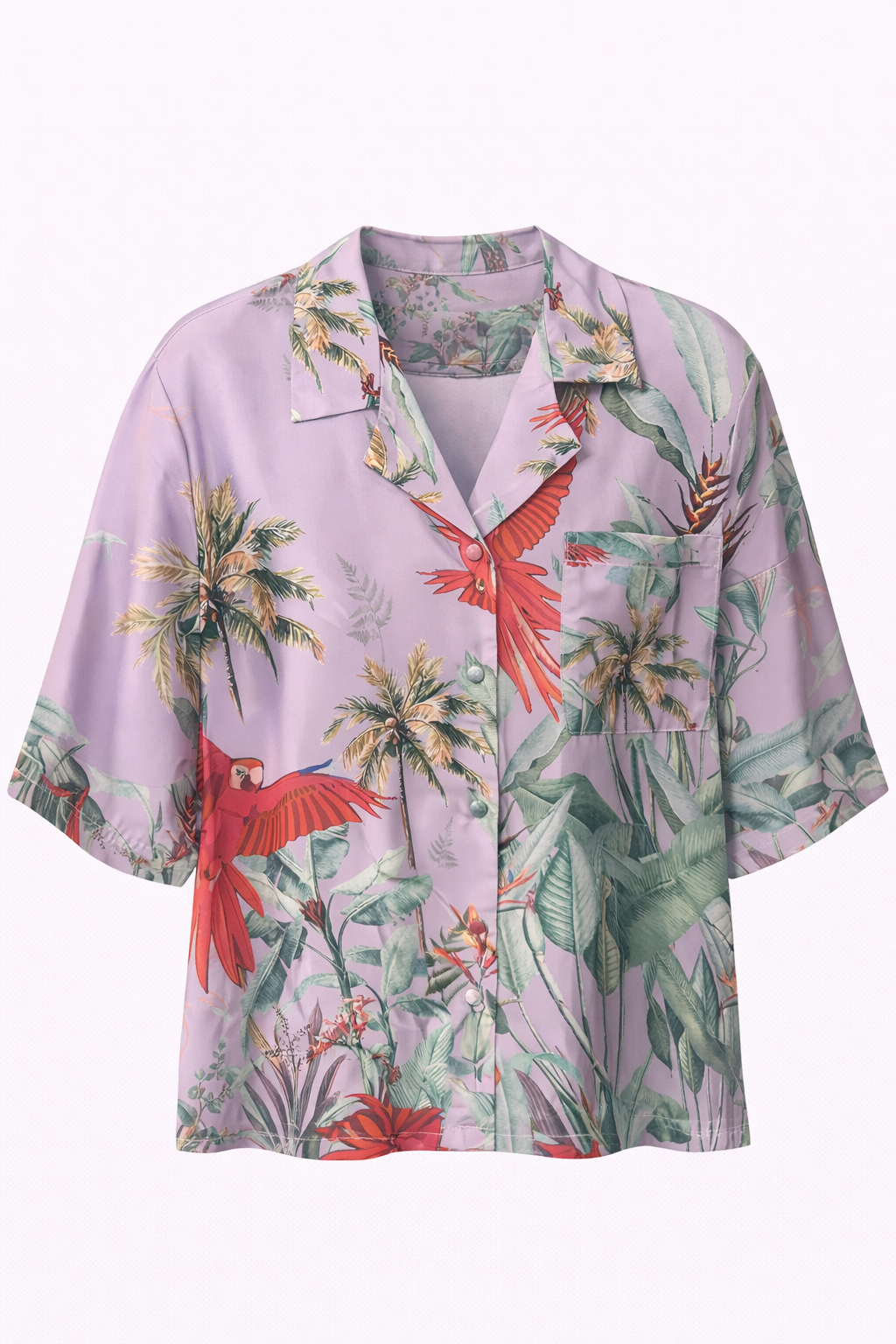 SHIRT ARTY PARROTS PURPLE MCL00399