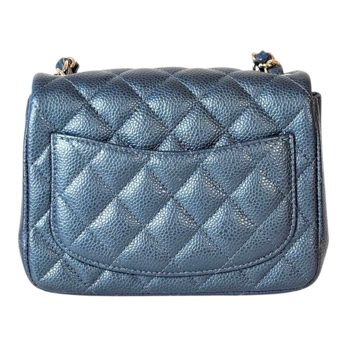 Chanel Classic Flap Mini Square in Blue Caviar Bag