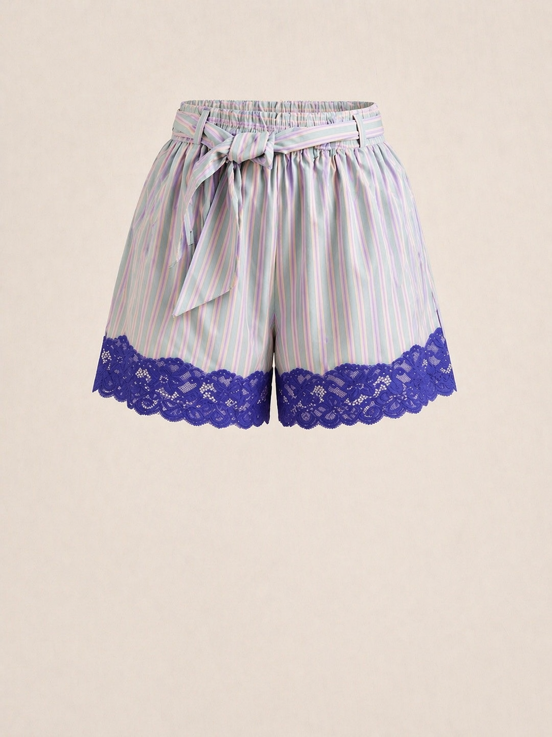 SHORT JANY LACE PURPLE STRIPES MCL00970