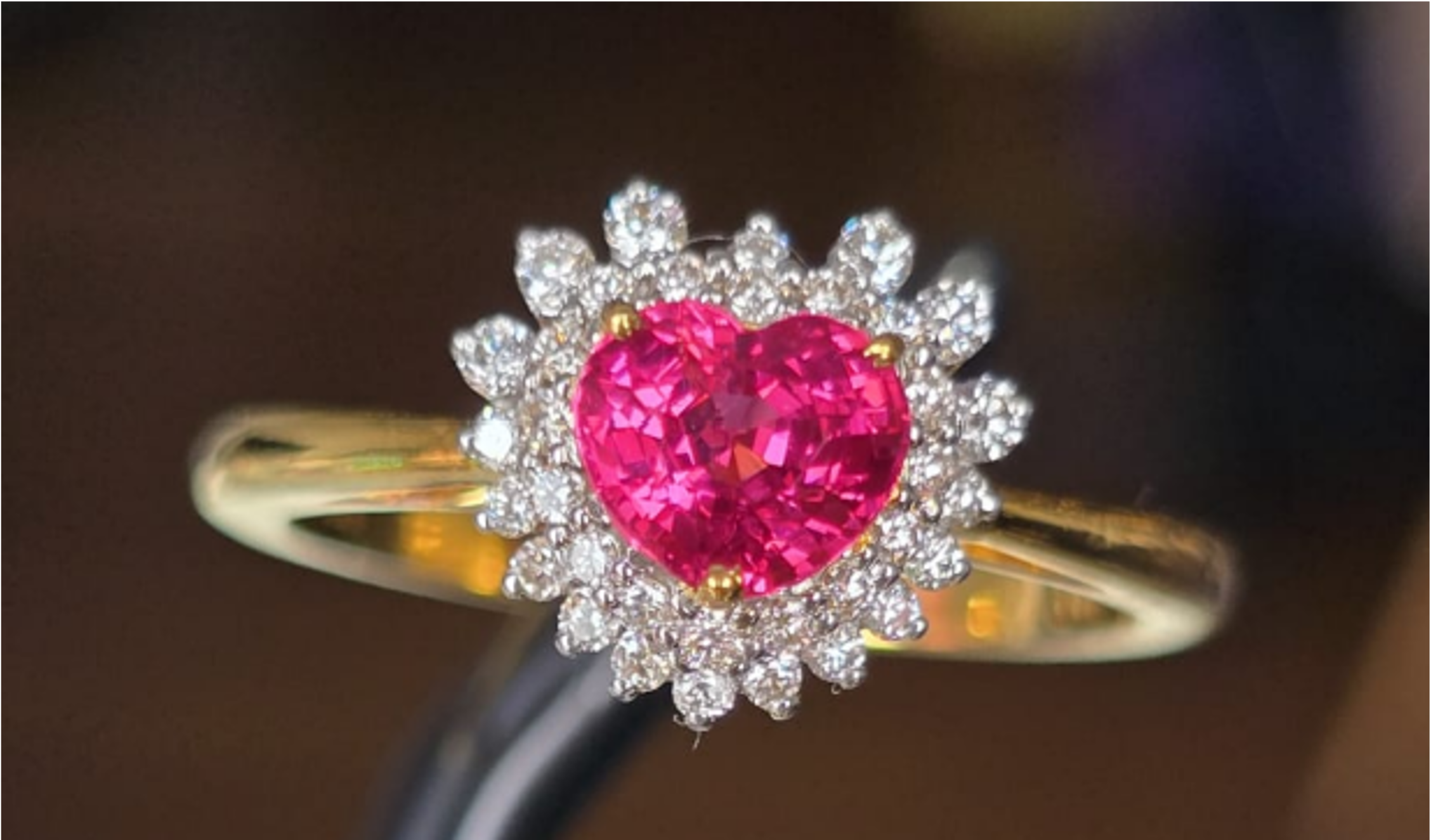 0.75ct Spinel heart Ring SYCB48