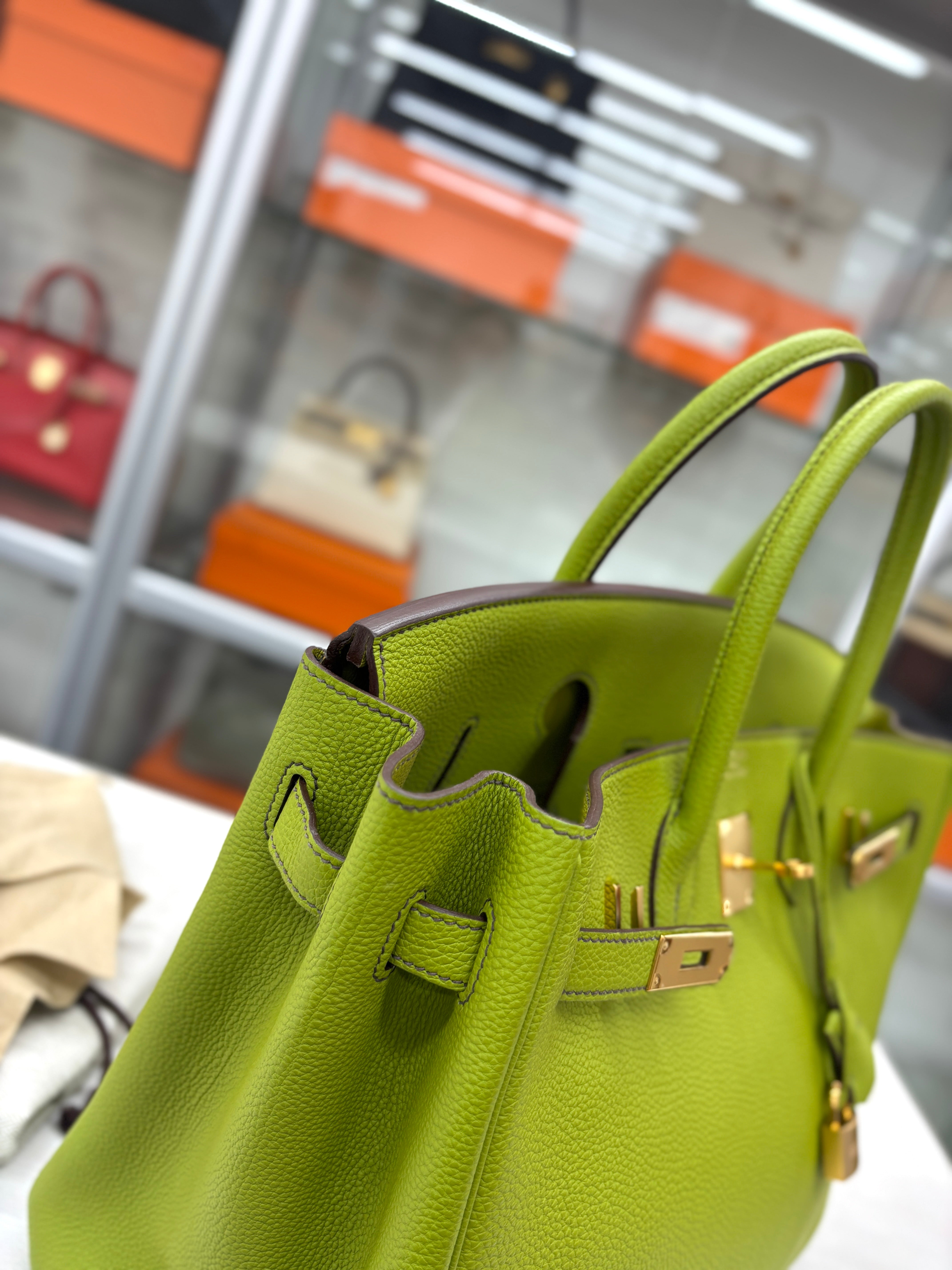Hermès Birkin 35 Vert Anis Togo GHW