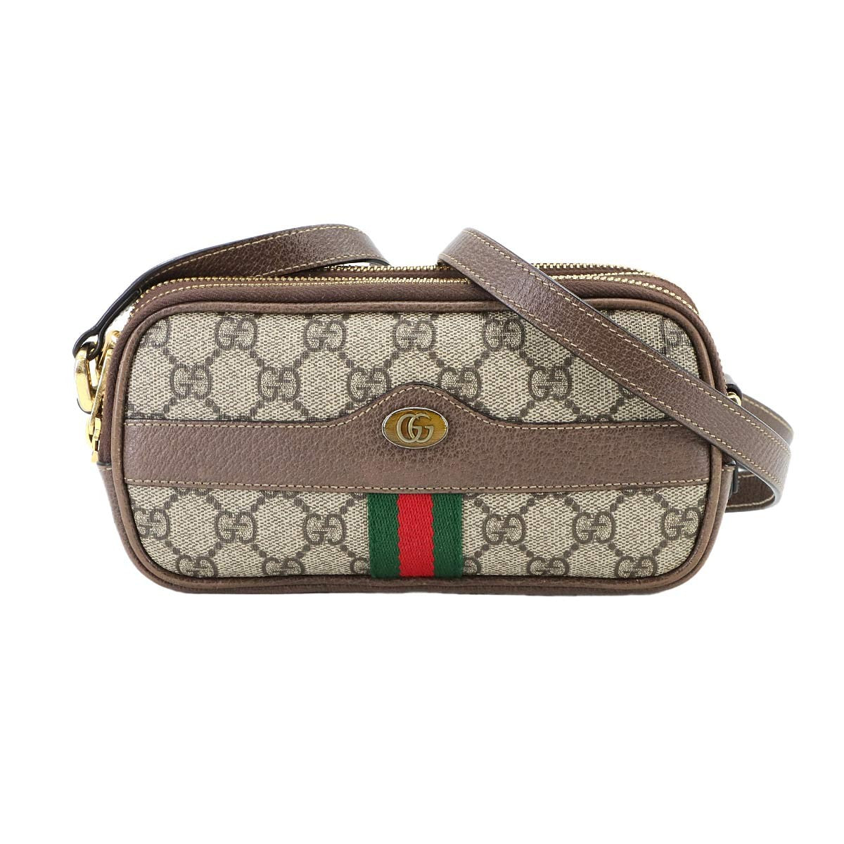 GUCCI Ophidia Mini Shoulder Bag GG Supreme Canvas Beige Brown 546597 902966910