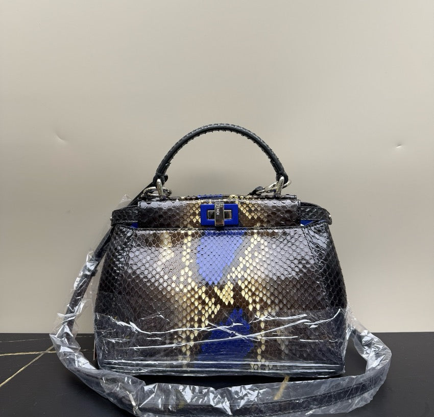 Fendi Multicolor Python Leather Peekaboo Iconic Mini Bag 22588284