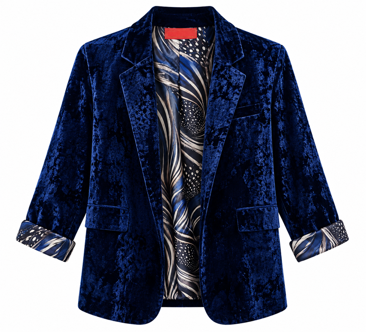 JACKET JUSTIN VELVET NIGHT BLUE PLUME LINING MCL13475