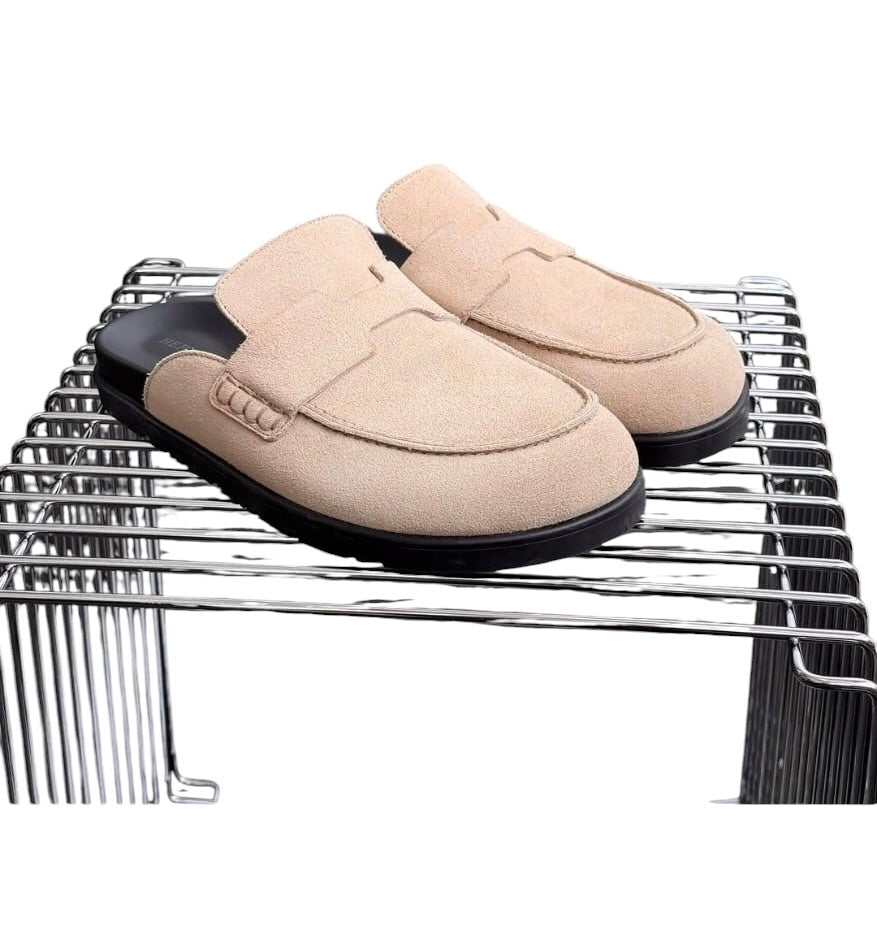 Hermes Suede Go Mule Beige Camel Sz 37.5 SYCYA135