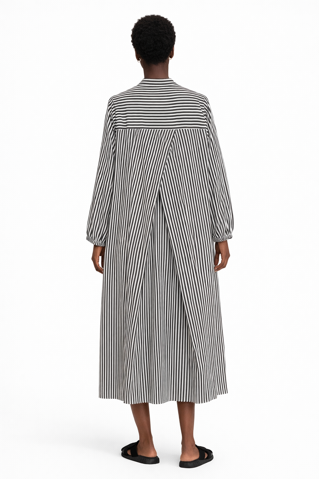 PINSTRIPE LOOSE FIT MAXI DRESS (فستان) "MIA"