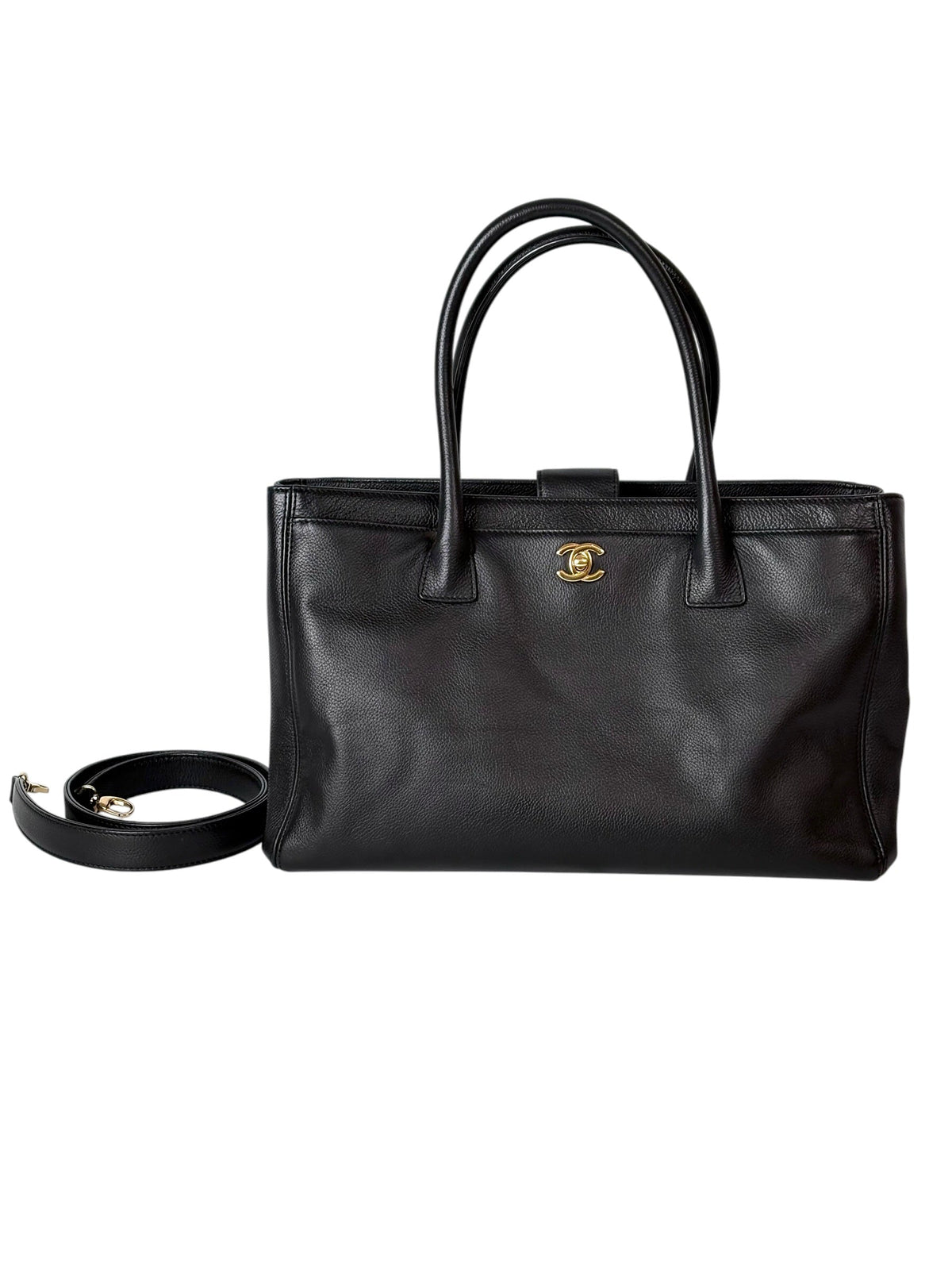 Chanel Black Executive Tote with Strap